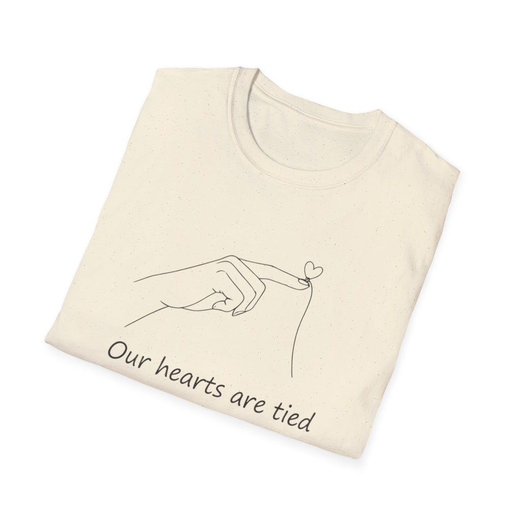 Couple style t-shirts — Minimal "Our Hearts Are Tied"