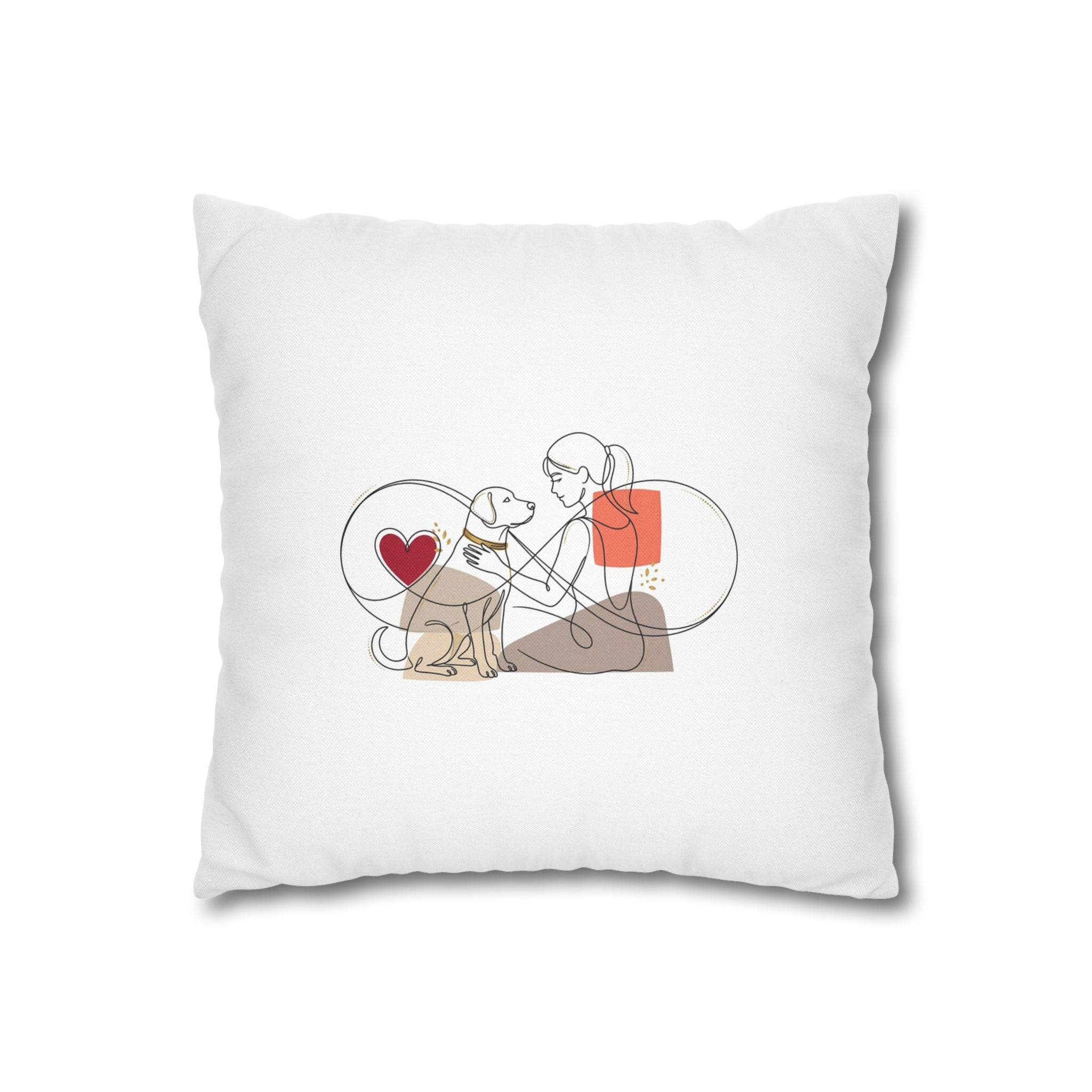 Dog lover pillowcase cute dog mom gift pet cushion cover home decor