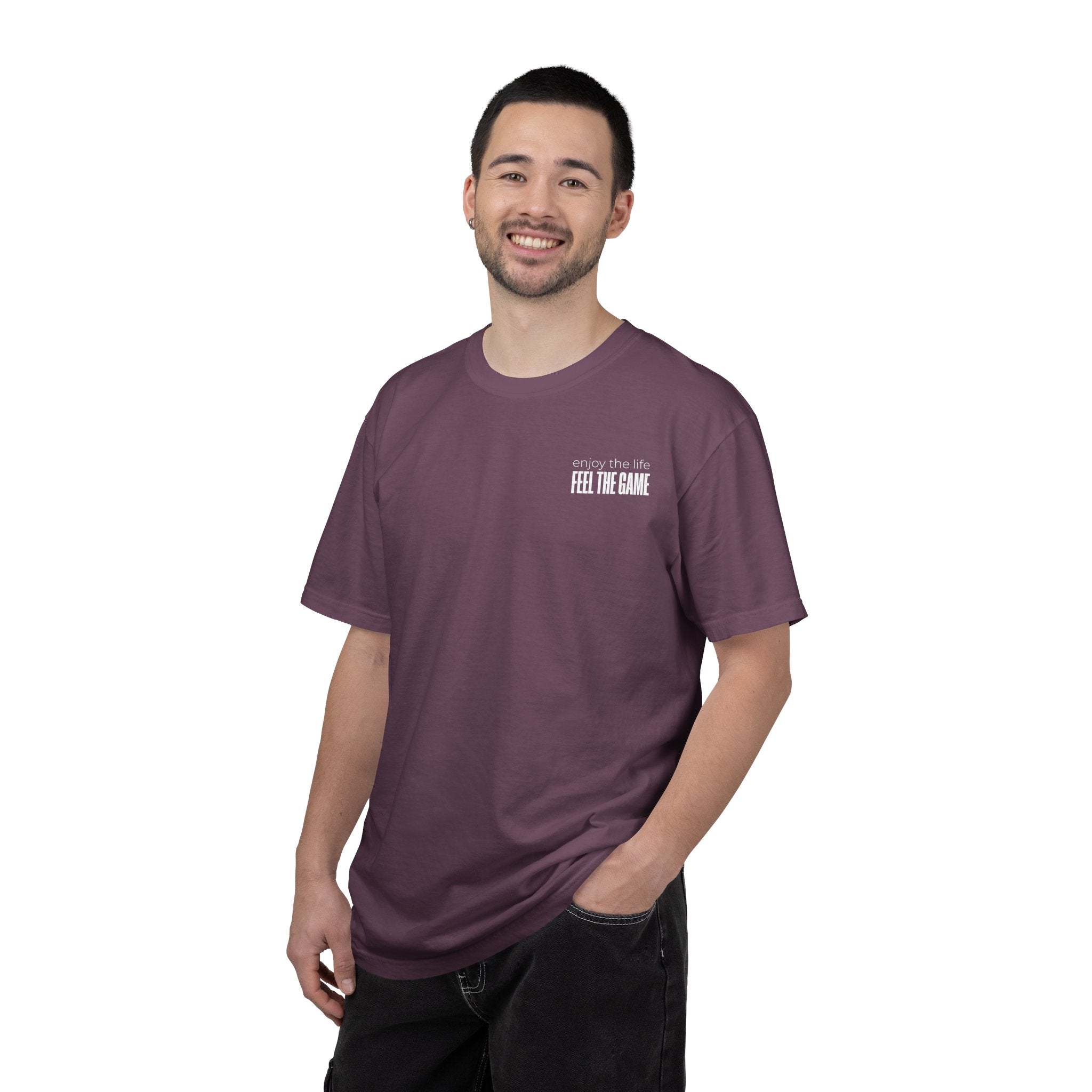Feel The Game T-Shirt - Minimalist  Unisex Black Streetwear Shirt Casual Lifestyle Fashion Top