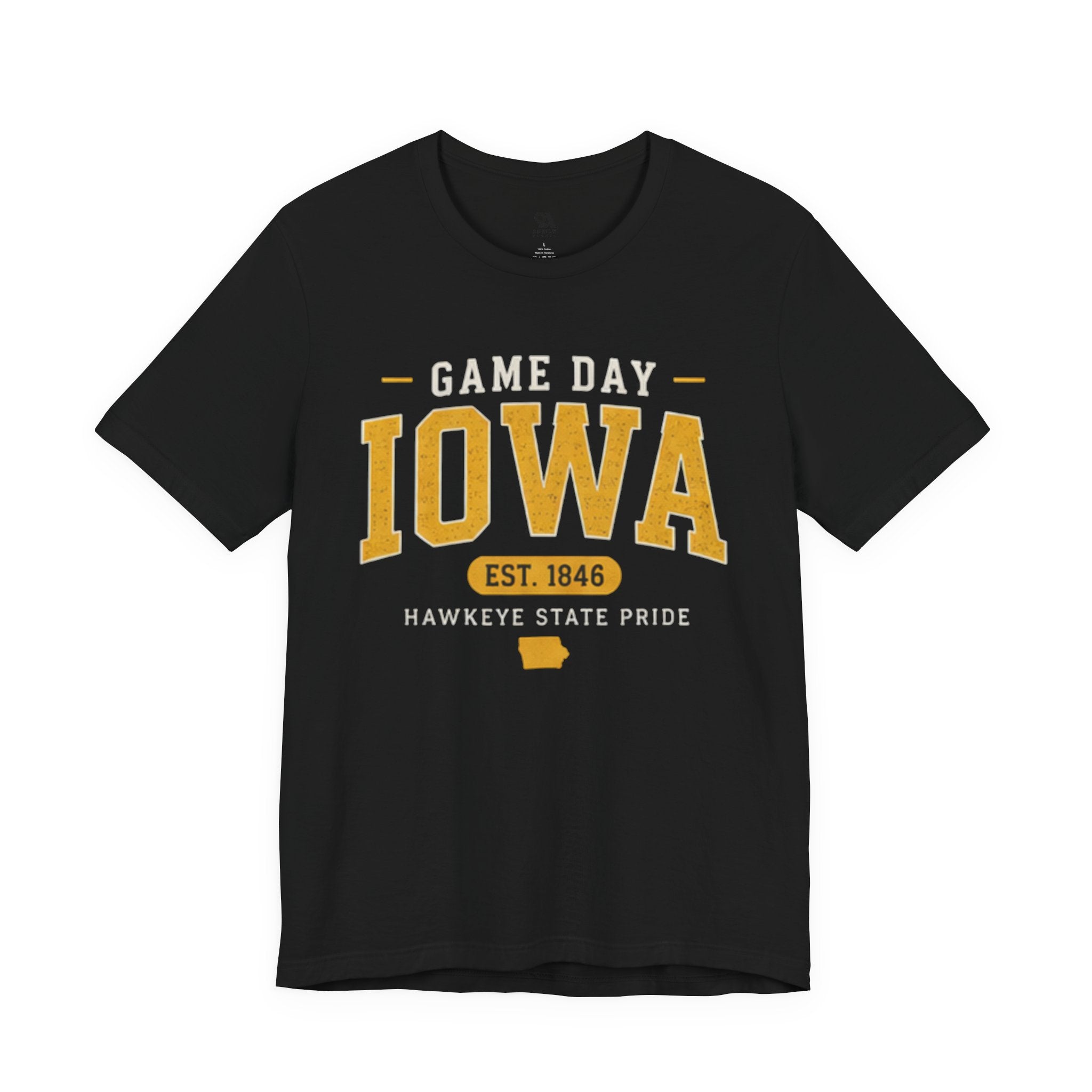 Game Day Iowa T-Shirt – Iowa Hawkeyes Style Tee, Hawkeye State Pride Shirt, Iowa Football Fan Gift (Est. 1846)