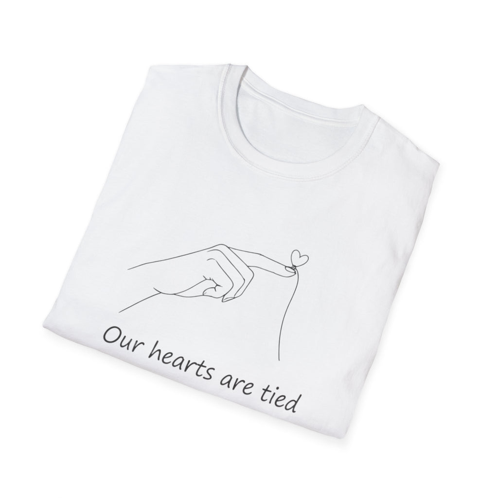 Couple style t-shirts — Minimal "Our Hearts Are Tied"