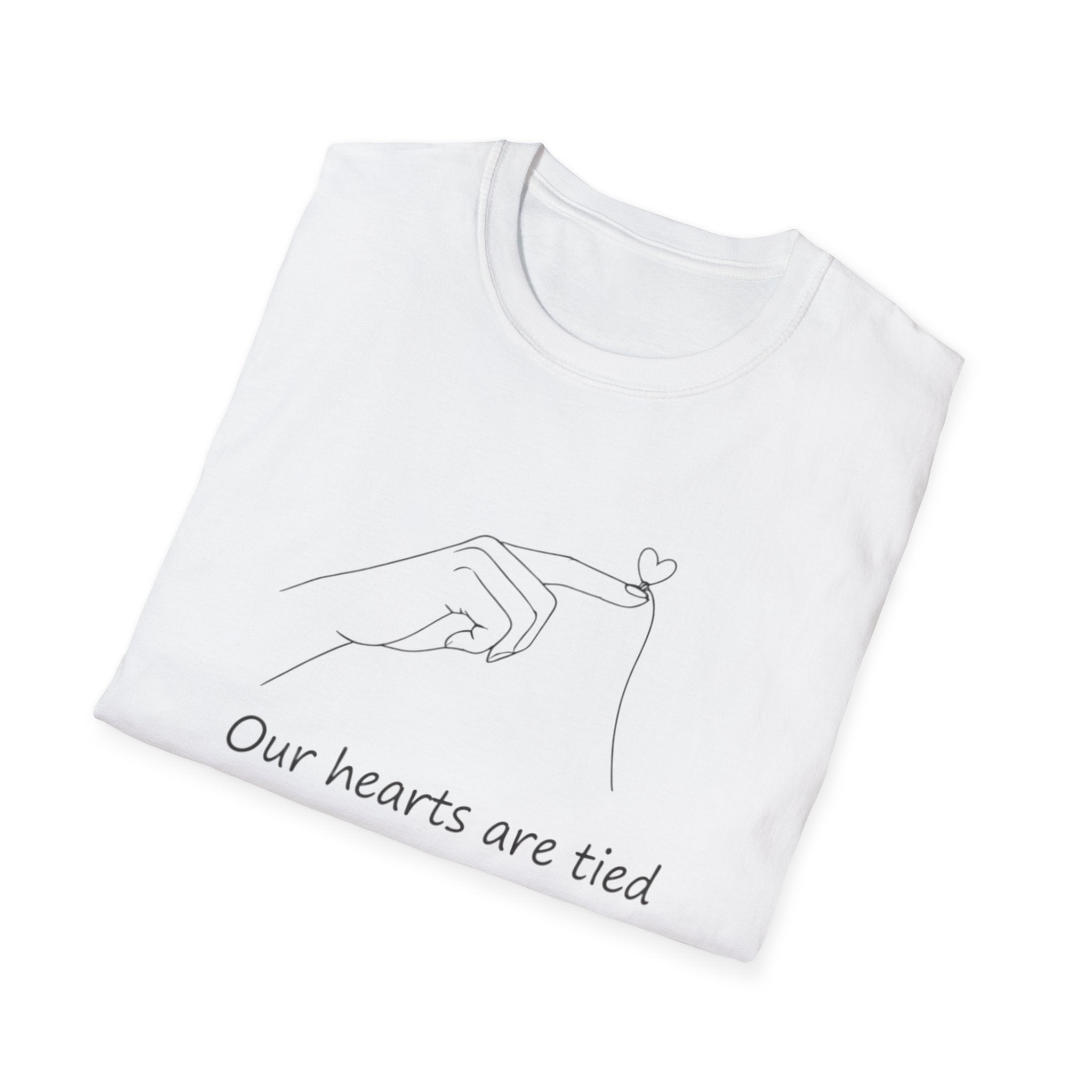 Couple style t-shirts — Minimal "Our Hearts Are Tied"