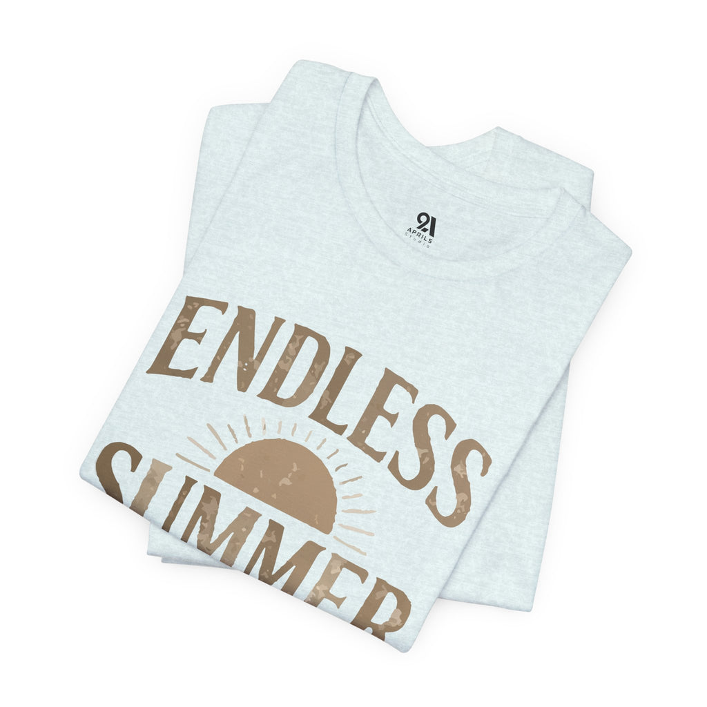 Endless Summer T-Shirt | Vintage Sun & Waves Graphic Tee – Retro Beach Shirt, Coastal Summer Outfit