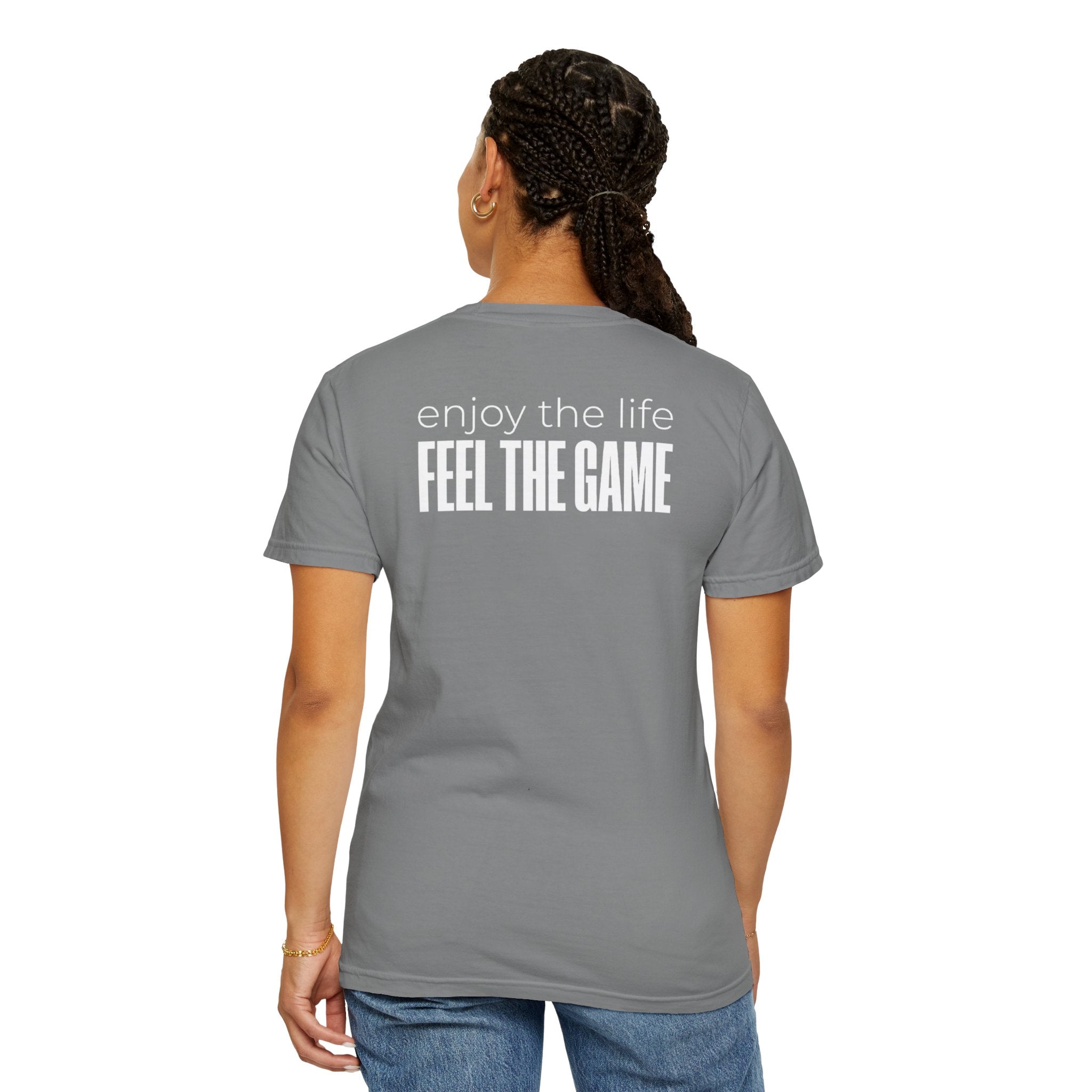 Feel The Game T-Shirt - Minimalist  Unisex Black Streetwear Shirt Casual Lifestyle Fashion Top