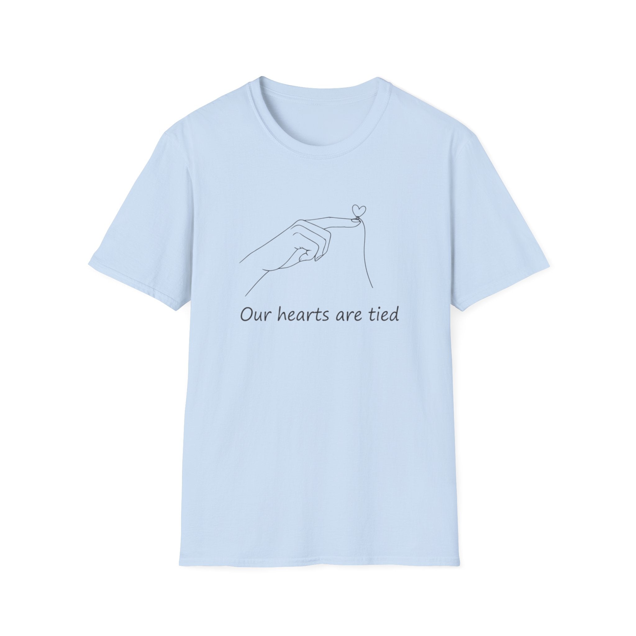 Couple style t-shirts — Minimal "Our Hearts Are Tied"