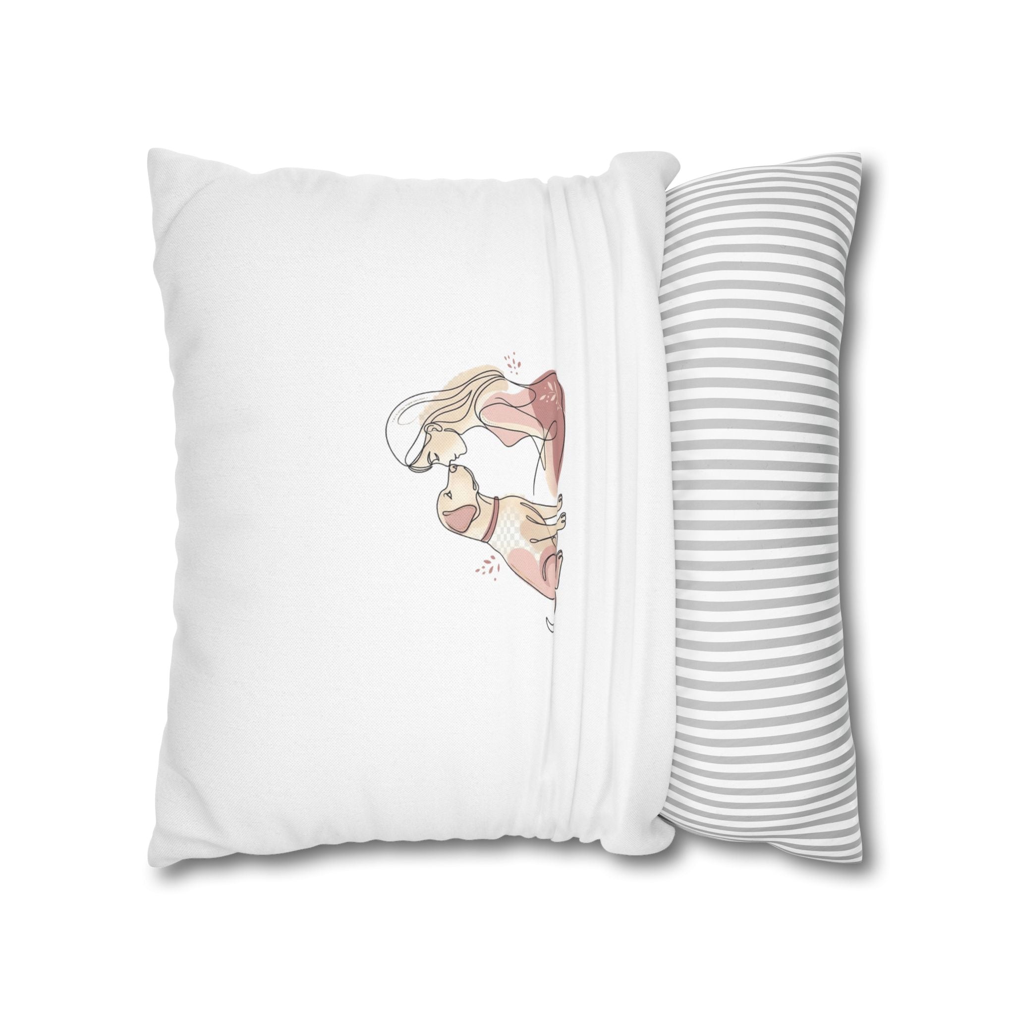 Dog Mom Pillowcase – Cute Dog Lover Gift, Decorative Cushion Cover, Pet Lover Home Decor