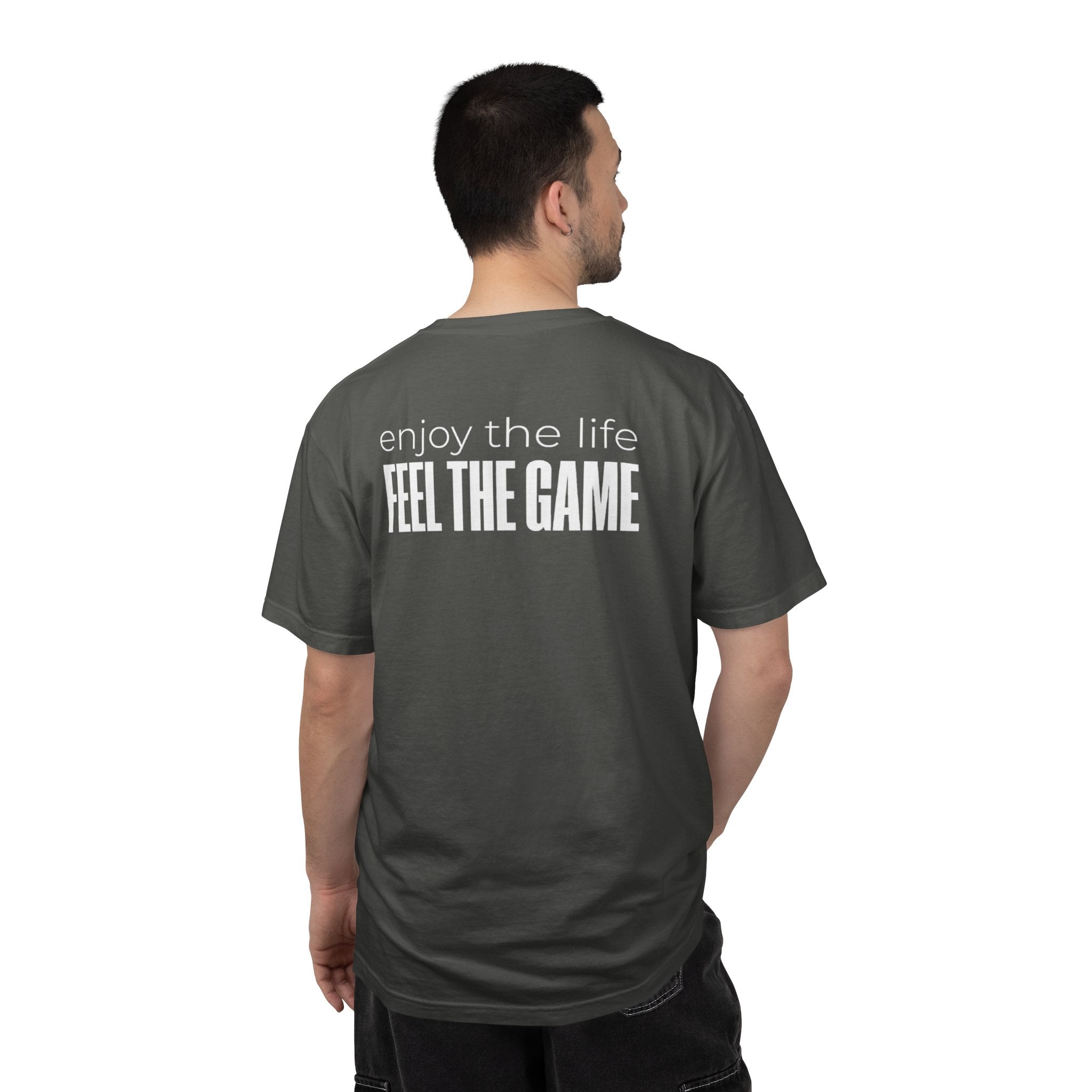 Feel The Game T-Shirt - Minimalist  Unisex Black Streetwear Shirt Casual Lifestyle Fashion Top