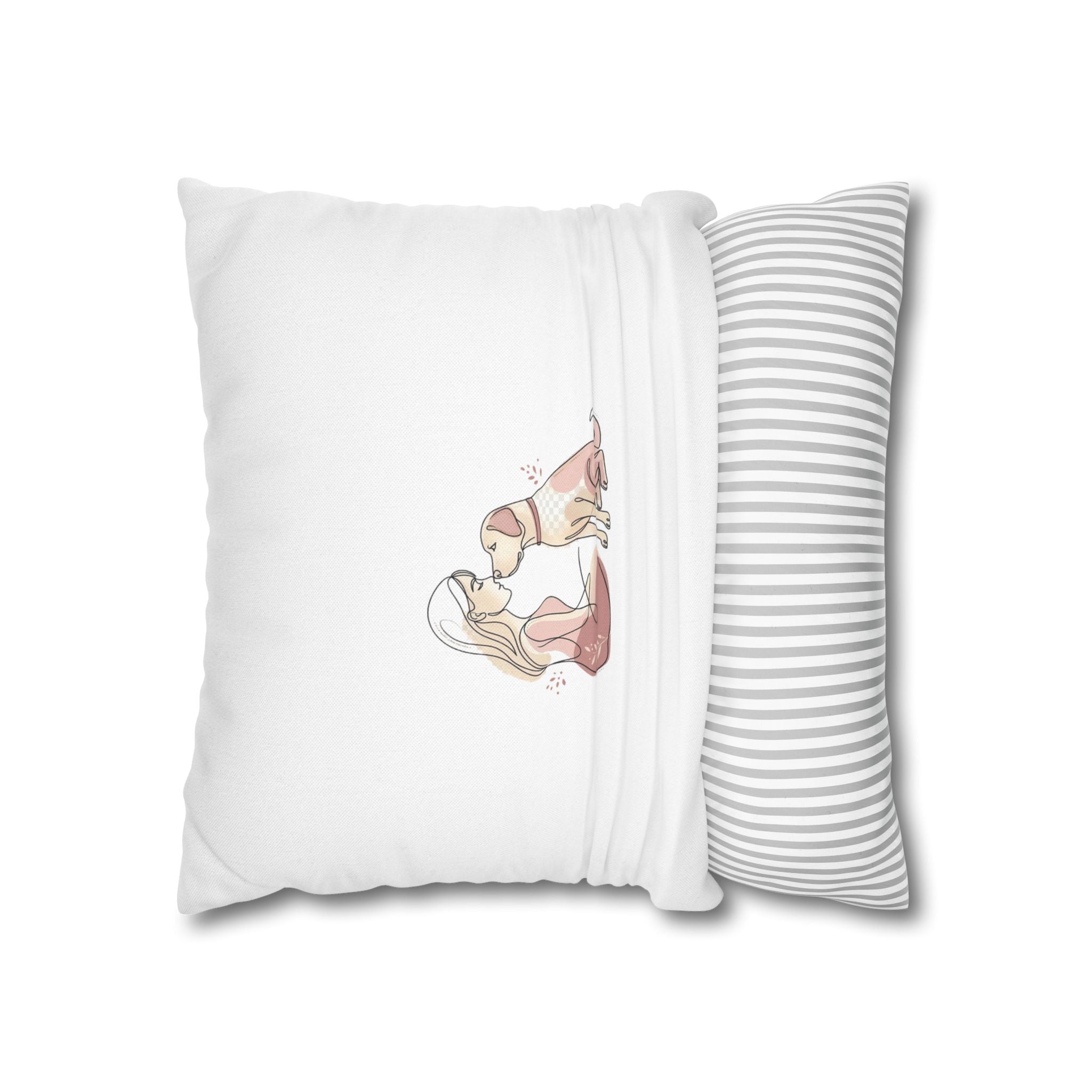 Dog Mom Pillowcase – Cute Dog Lover Gift, Decorative Cushion Cover, Pet Lover Home Decor