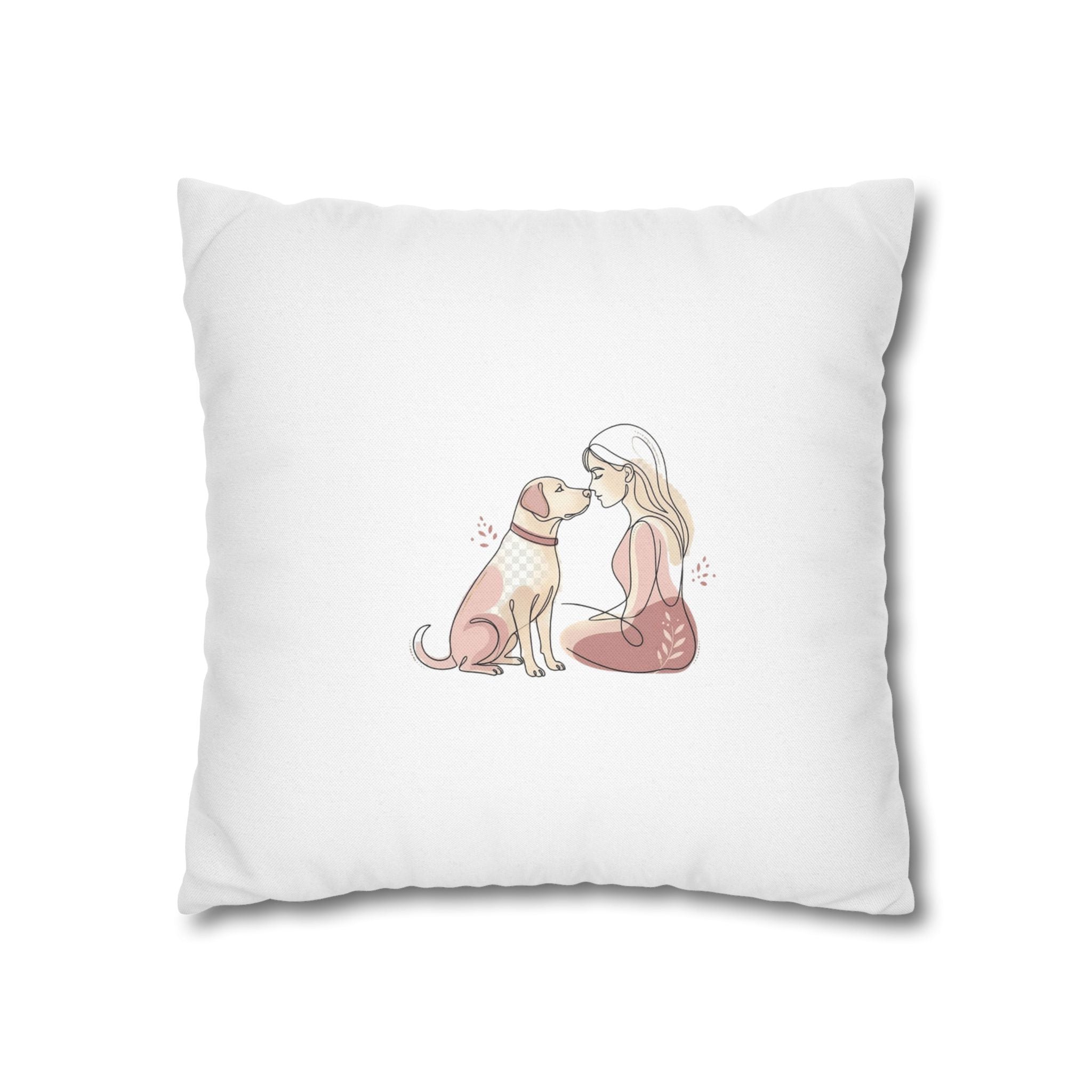 Dog Mom Pillowcase – Cute Dog Lover Gift, Decorative Cushion Cover, Pet Lover Home Decor