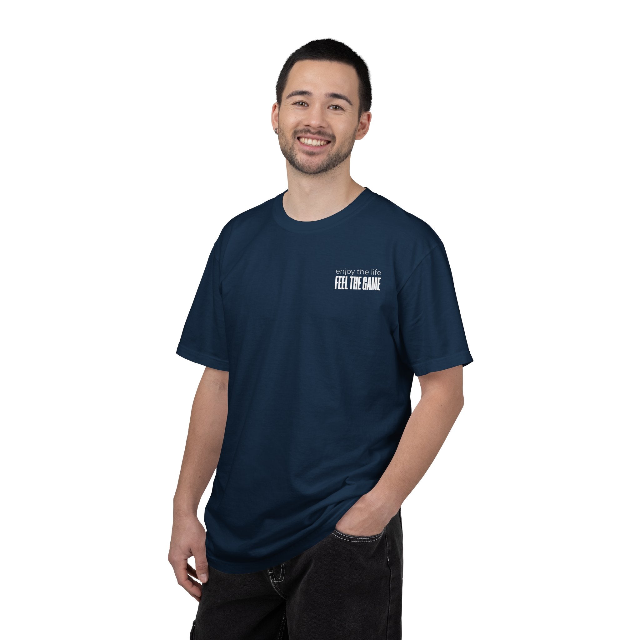 Feel The Game T-Shirt - Minimalist  Unisex Black Streetwear Shirt Casual Lifestyle Fashion Top