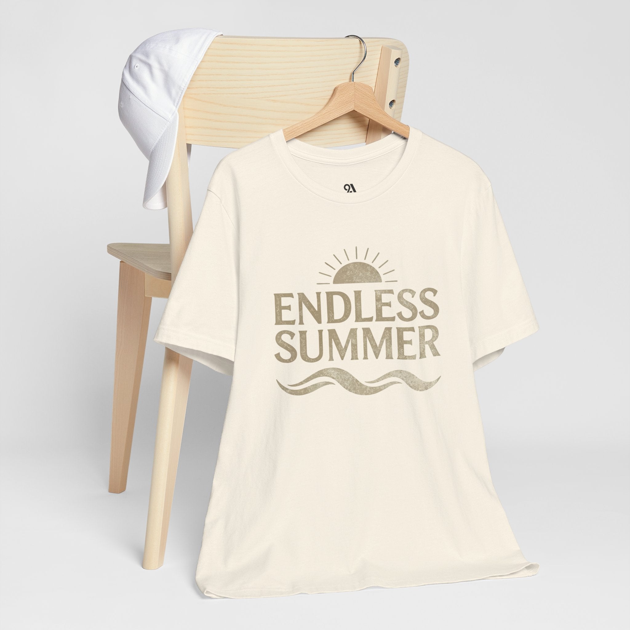 Endless Summer Vintage Sun & Waves T-Shirt – Retro Beach Graphic Tee, Unisex Summer Shirt