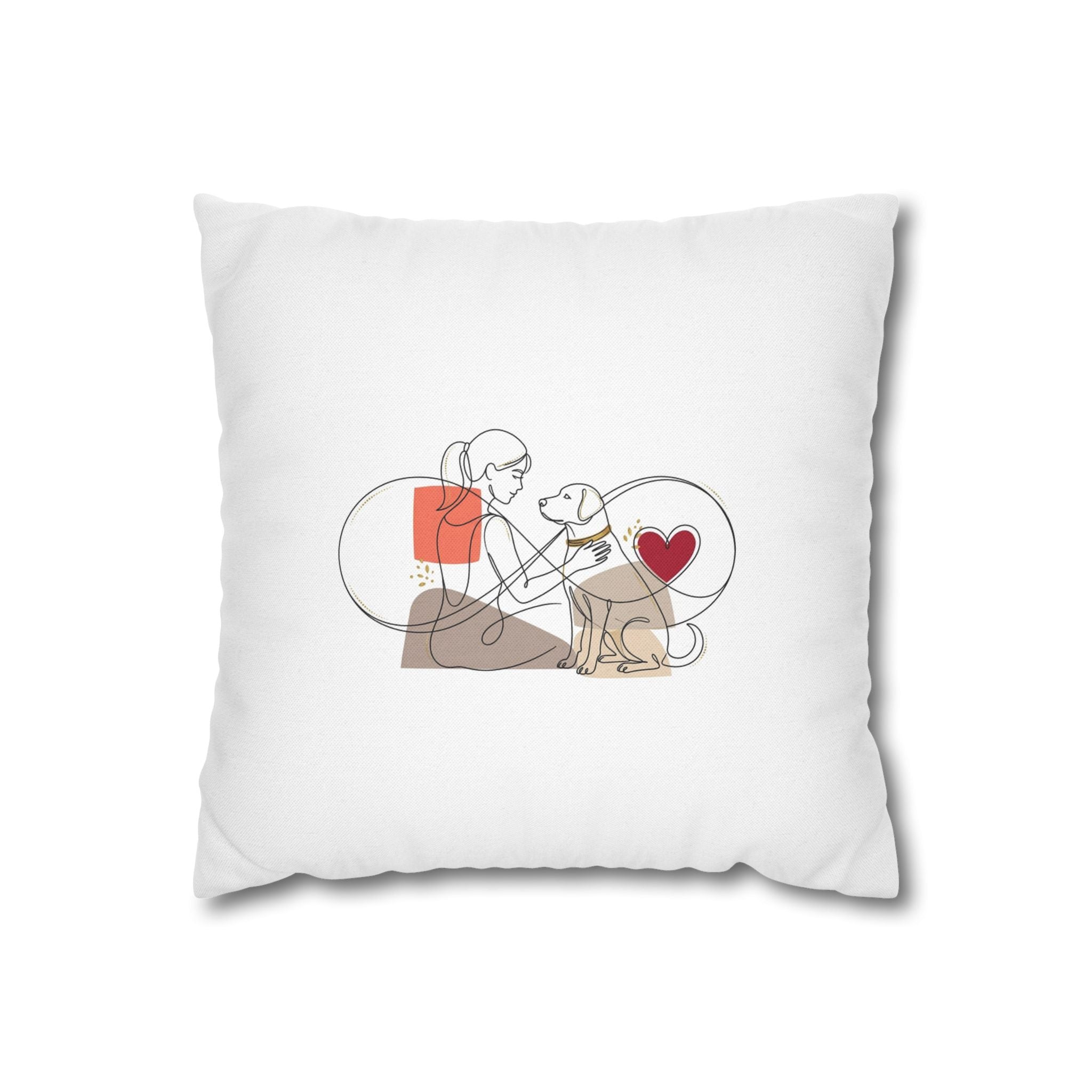 Dog lover pillowcase cute dog mom gift pet cushion cover home decor