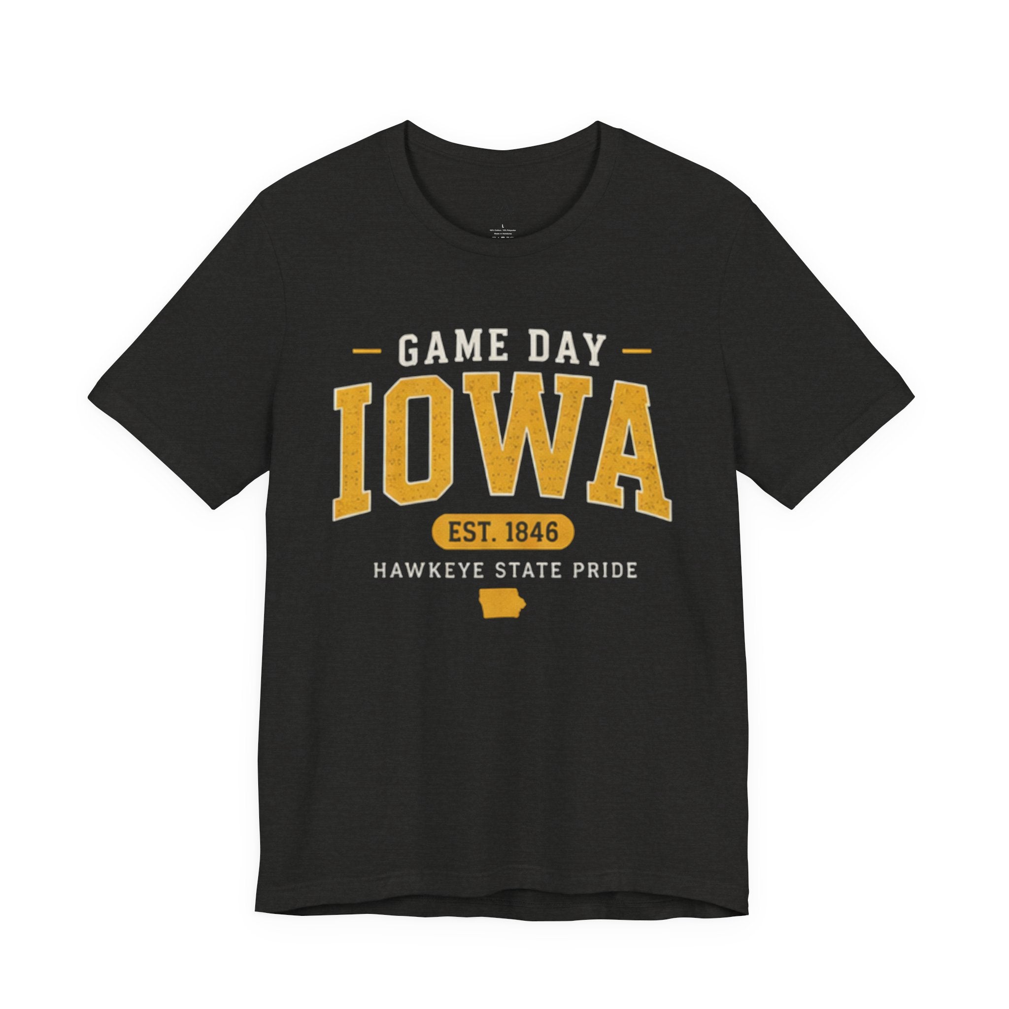 Game Day Iowa T-Shirt – Iowa Hawkeyes Style Tee, Hawkeye State Pride Shirt, Iowa Football Fan Gift (Est. 1846)
