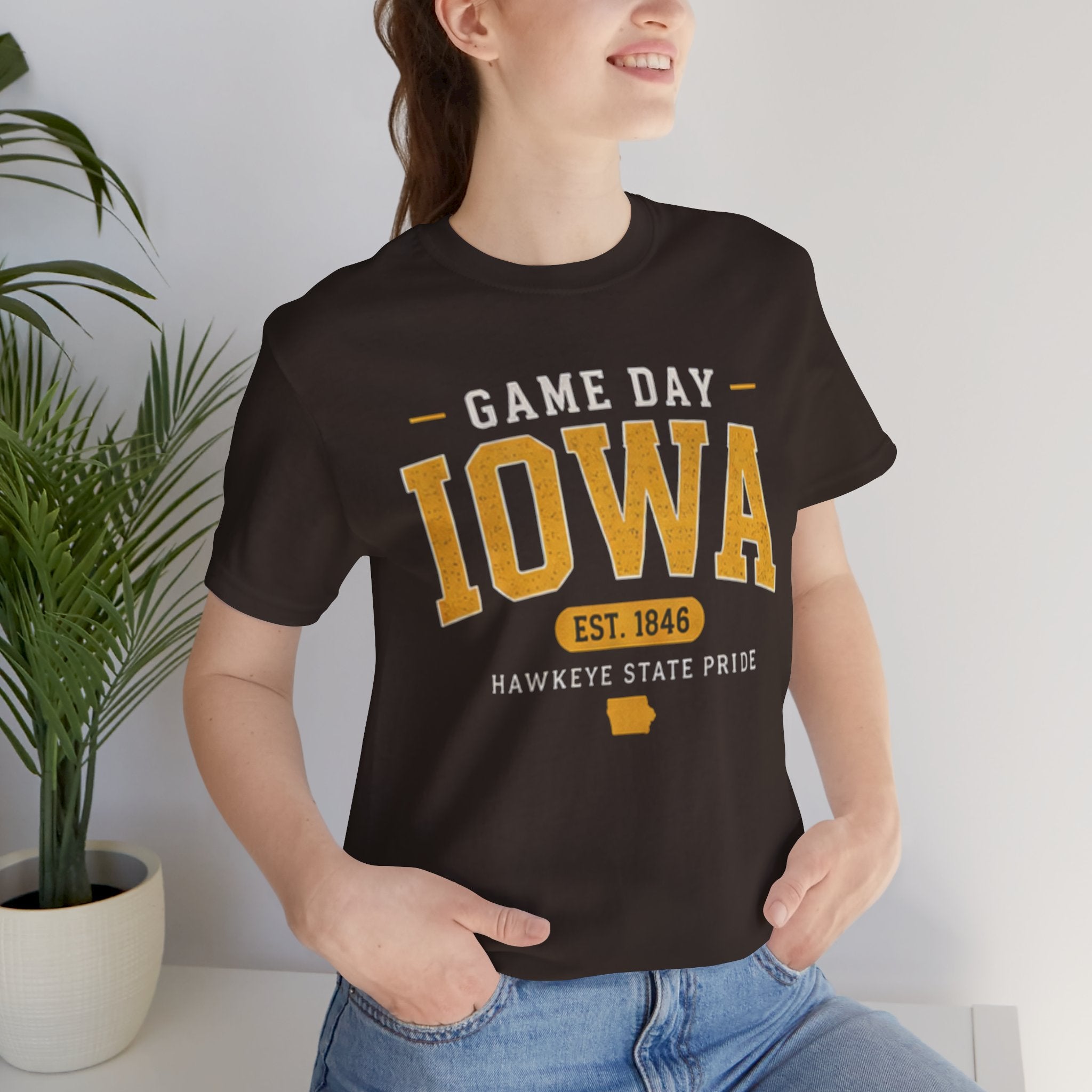 Game Day Iowa T-Shirt – Iowa Hawkeyes Style Tee, Hawkeye State Pride Shirt, Iowa Football Fan Gift (Est. 1846)