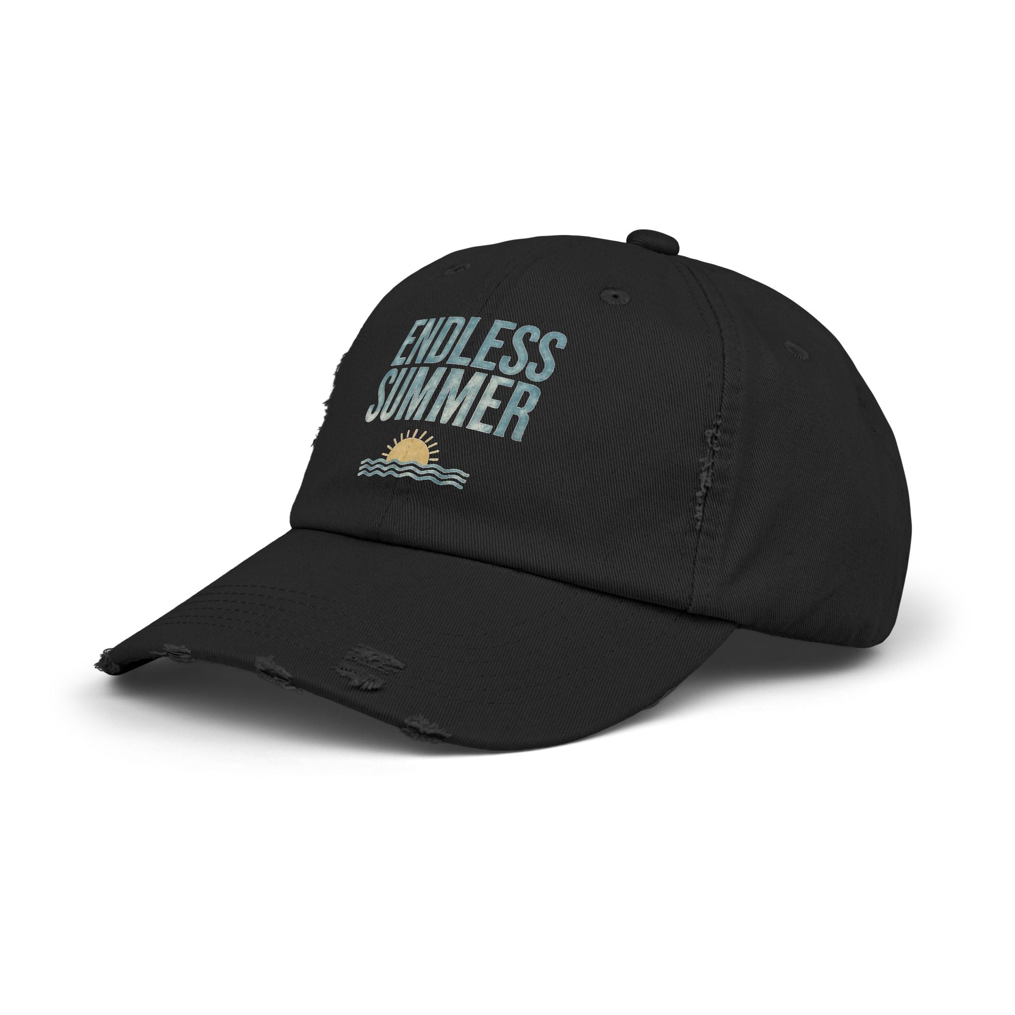 Endless Summer Vintage Cap — Retro Sunset Distressed Dad Hat for Beach, Streetwear & Aesthetic Outfit