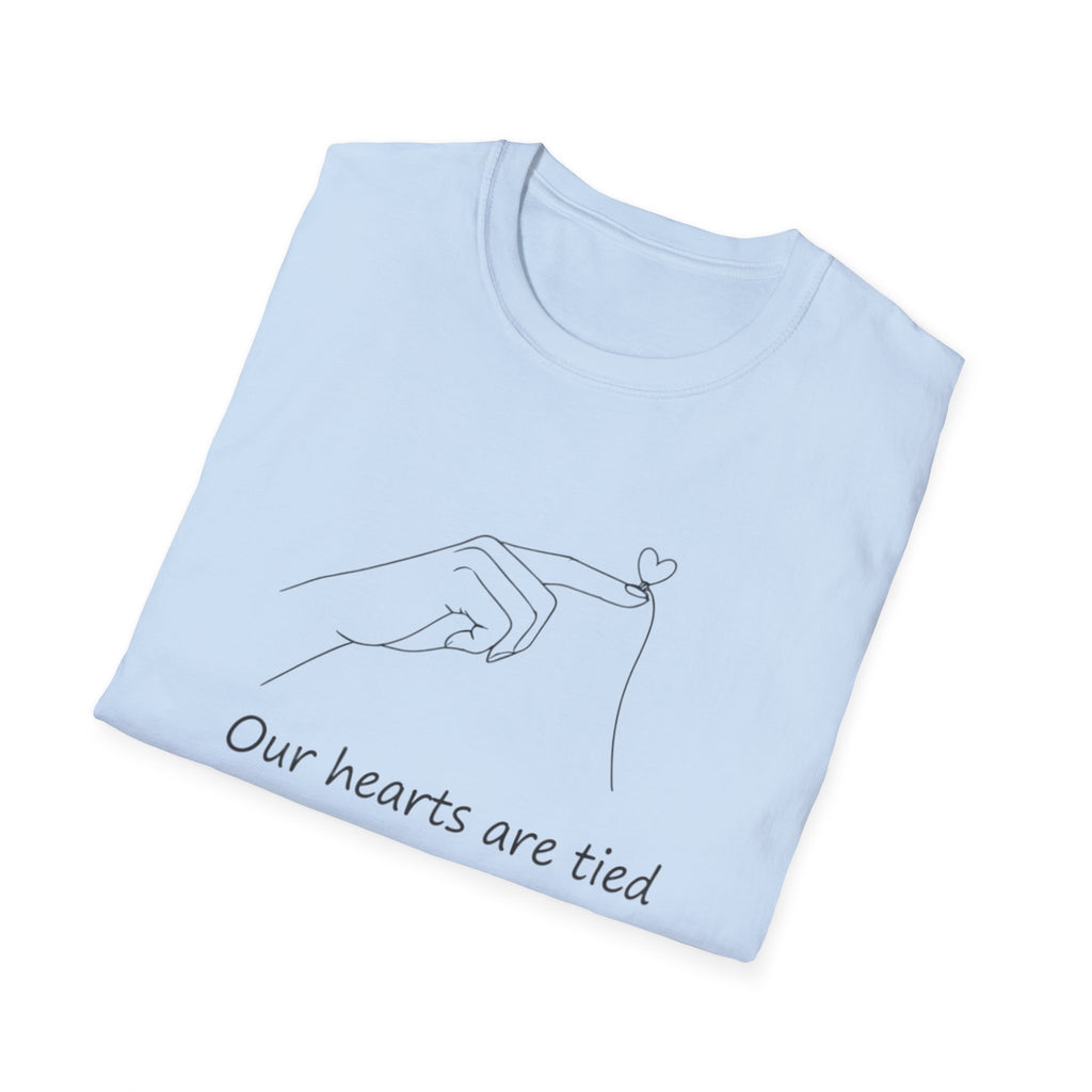Couple style t-shirts — Minimal "Our Hearts Are Tied"