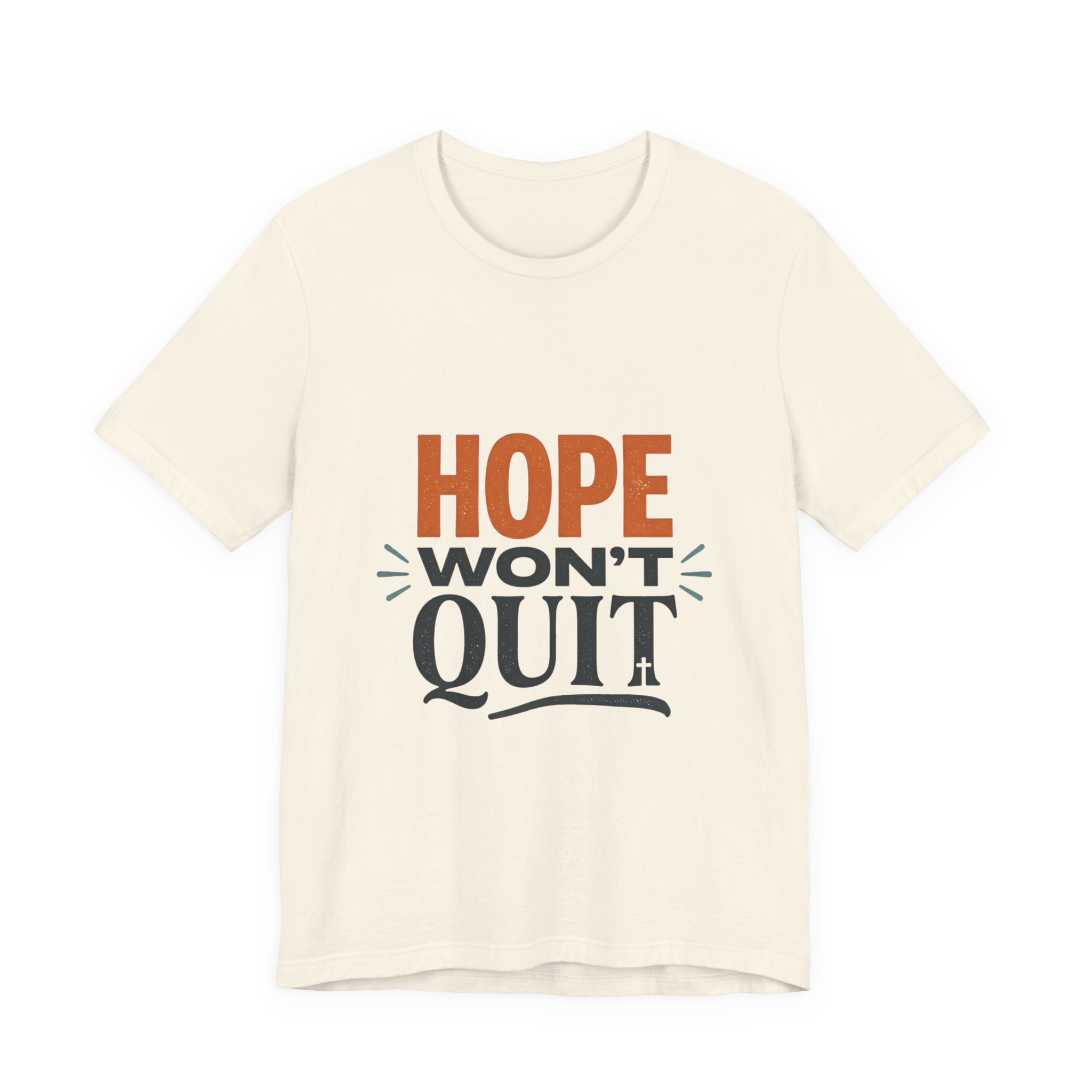 Hope Won't Quit Tee | faith streetwear, bold type, washed vintage