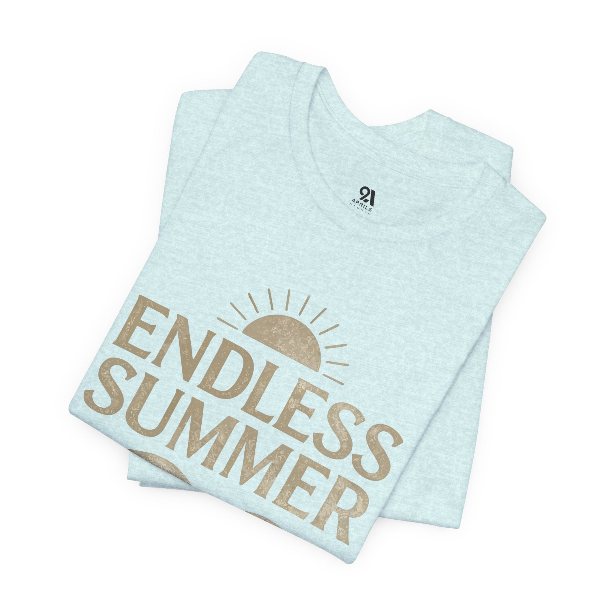 Endless Summer Vintage Sun & Waves T-Shirt – Retro Beach Graphic Tee, Unisex Summer Shirt