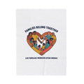 Families Belong Together Velveteen Blanket | family unity, bilingual solidarity