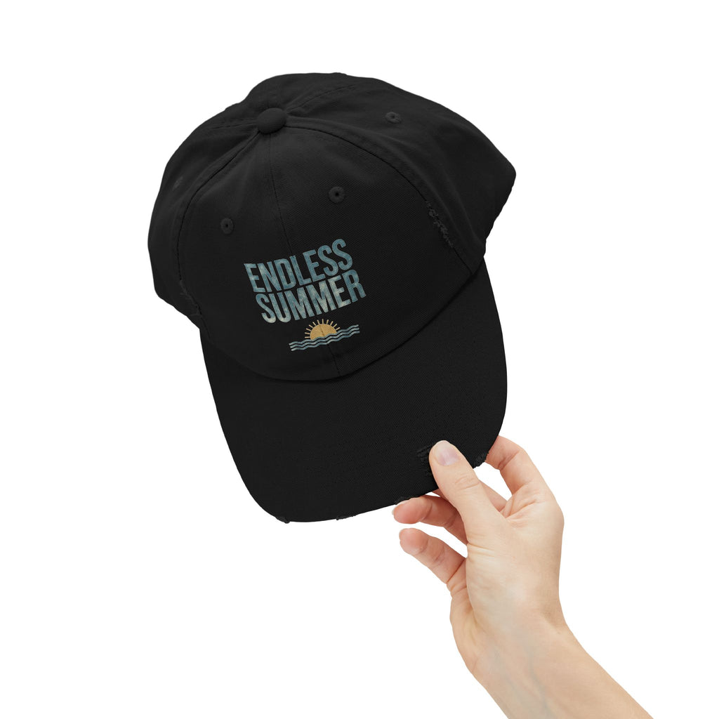 Endless Summer Vintage Cap – Retro Sunset Distressed Dad Hat für Strand, Streetwear & Ästhetik-Outfit
