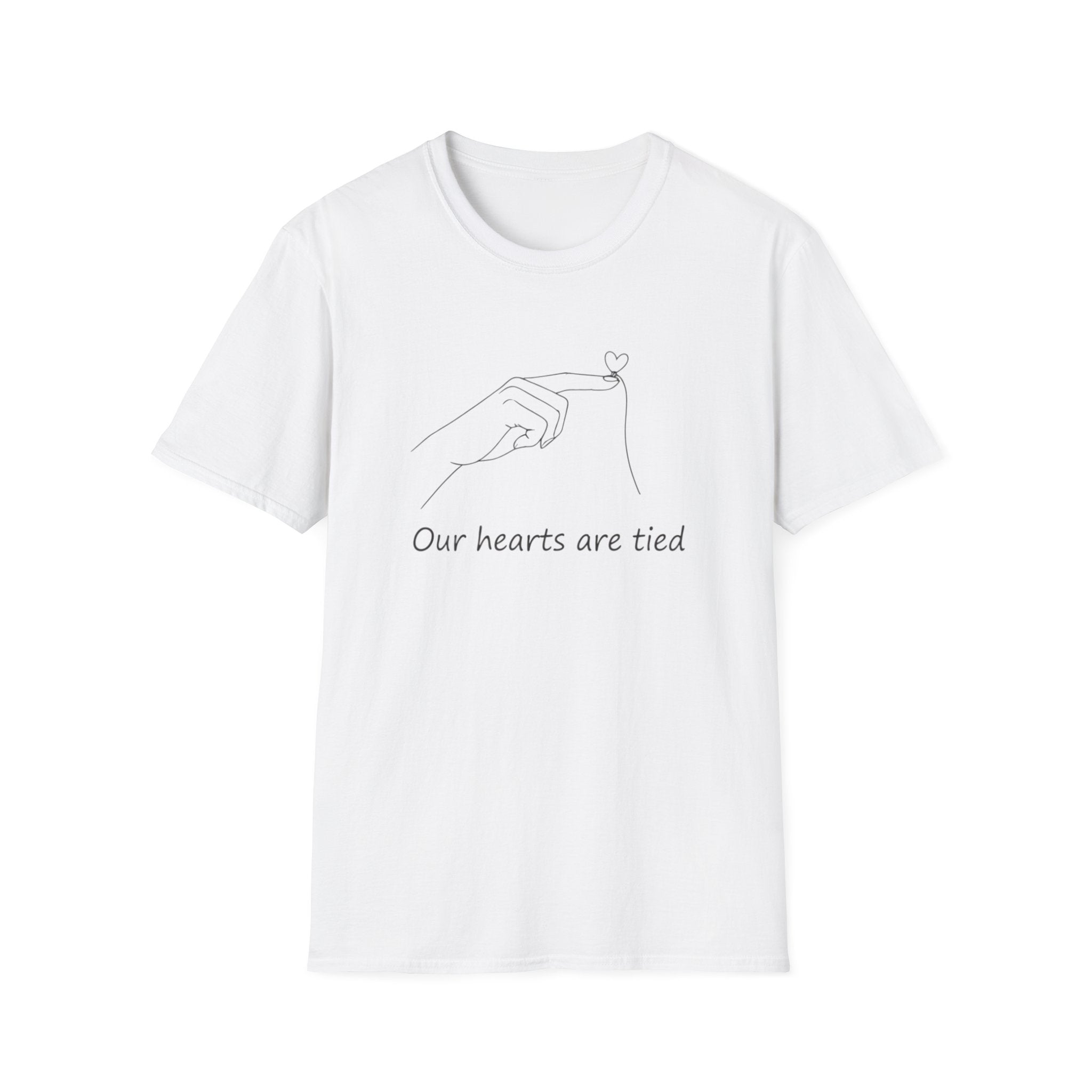 Couple style t-shirts — Minimal "Our Hearts Are Tied"