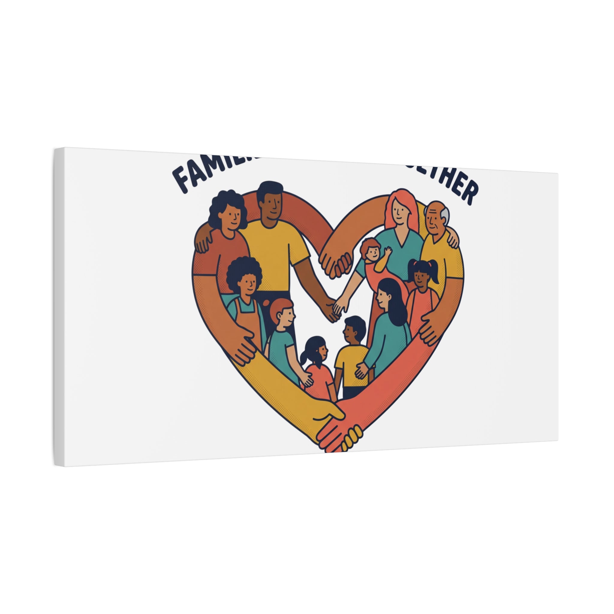 Families Belong Together Canvas, solidarity family unity, bilingual immigrant rights