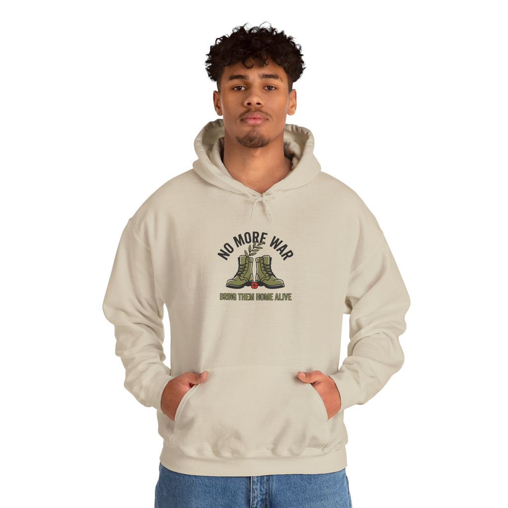 No More War Hoodie | Bring Them Home, Peace Protest, Solidarity