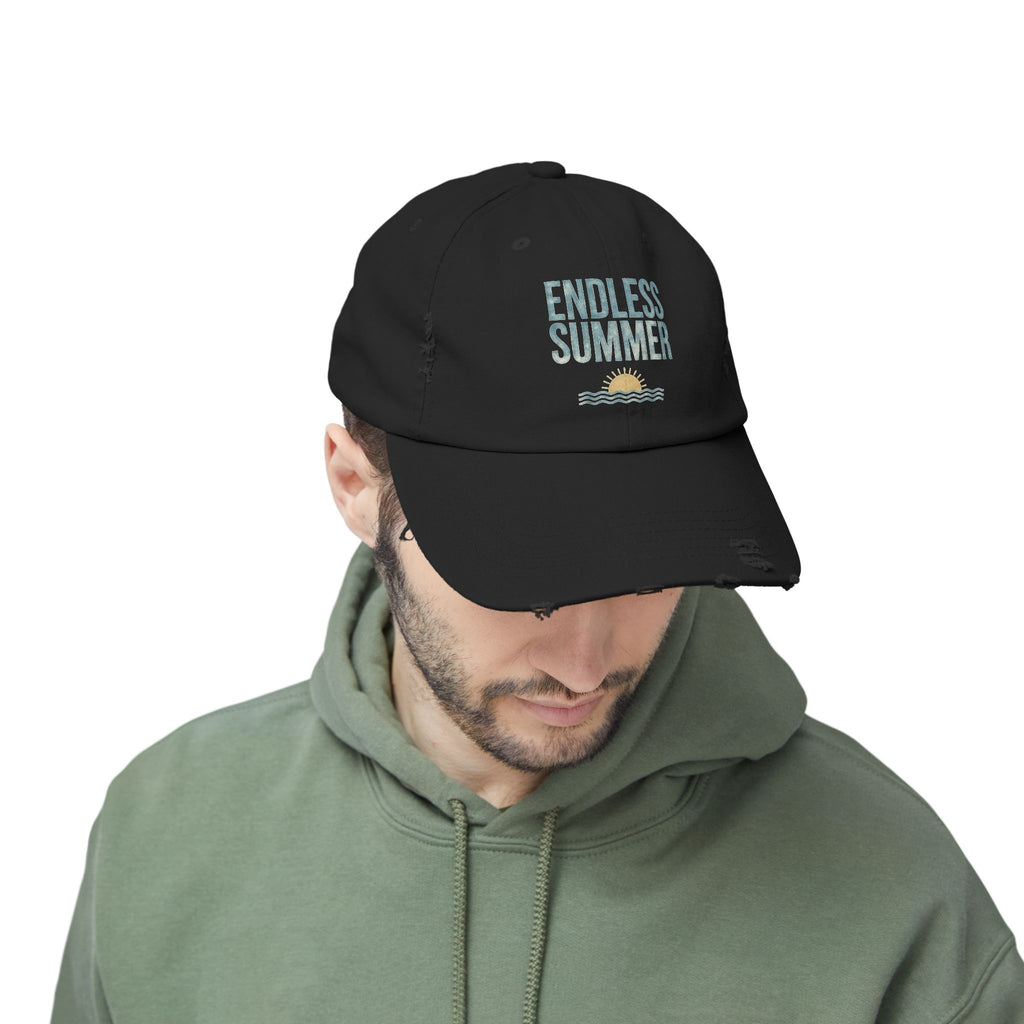 Endless Summer Vintage Cap – Retro Sunset Distressed Dad Hat für Strand, Streetwear & Ästhetik-Outfit
