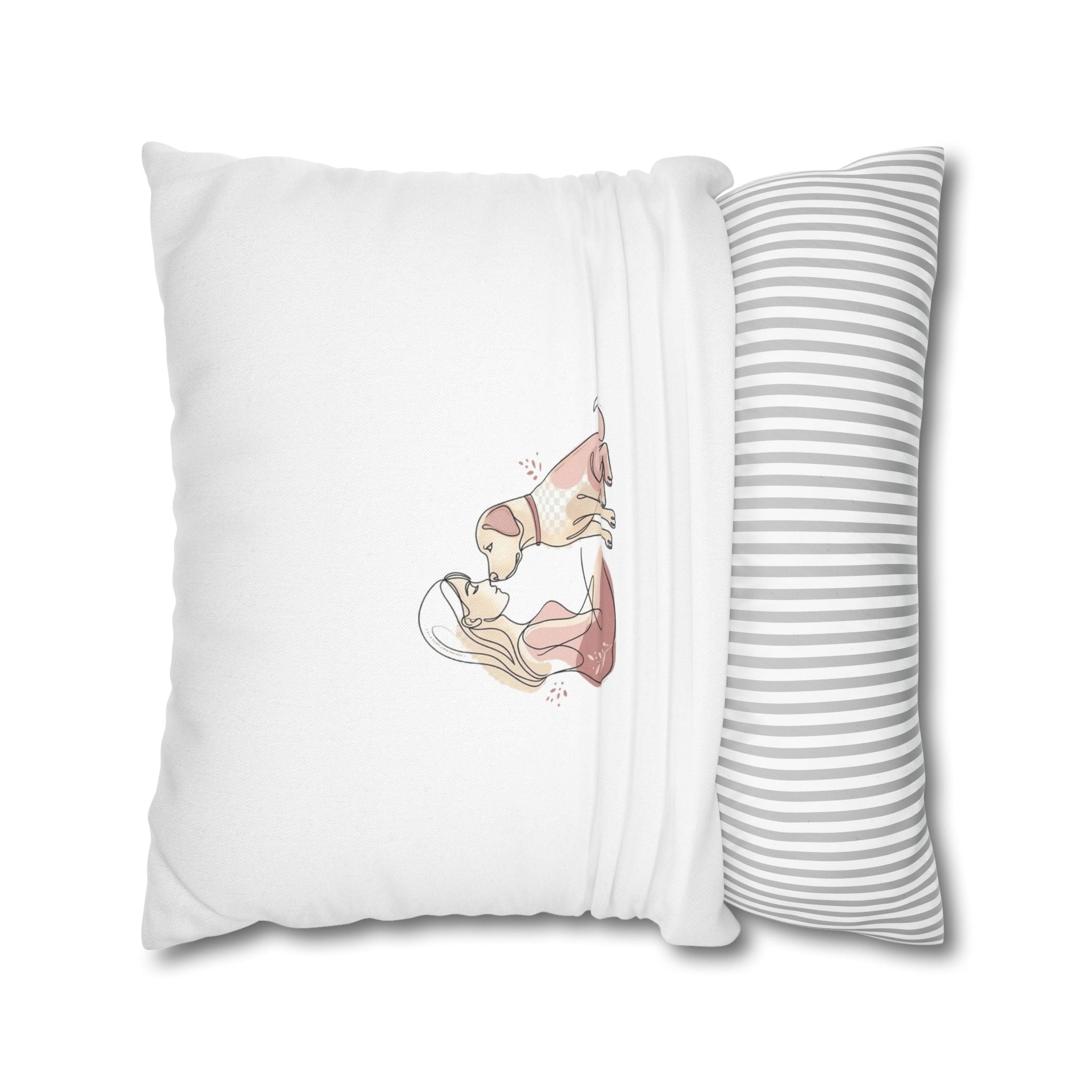 Dog Mom Pillowcase – Cute Dog Lover Gift, Decorative Cushion Cover, Pet Lover Home Decor