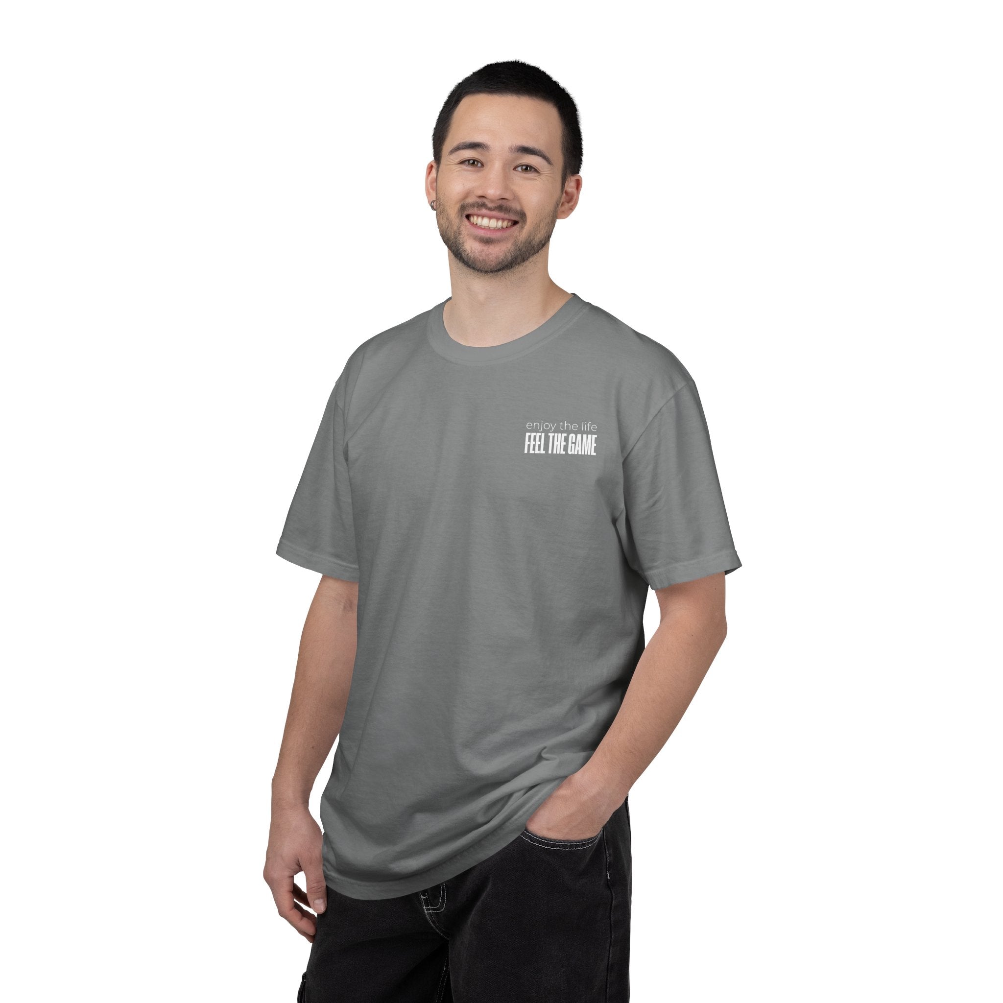 Feel The Game T-Shirt - Minimalist  Unisex Black Streetwear Shirt Casual Lifestyle Fashion Top