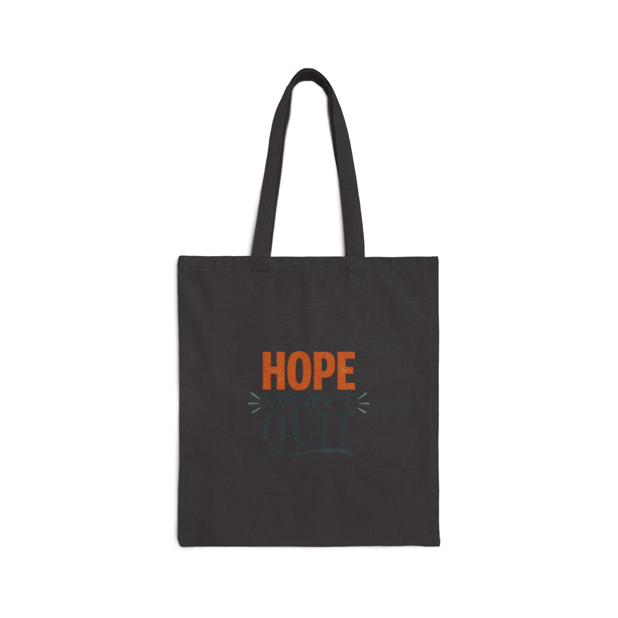 Hope Won't Quit Tote | faith streetwear, bold type, washed vintage canvas