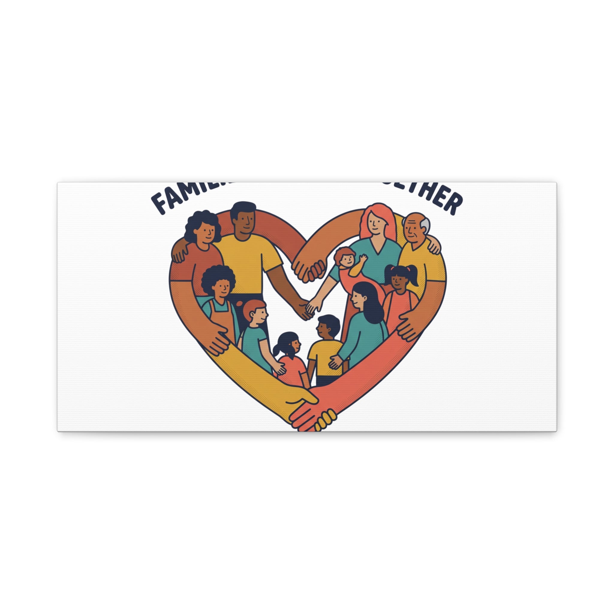 Families Belong Together Canvas, solidarity family unity, bilingual immigrant rights