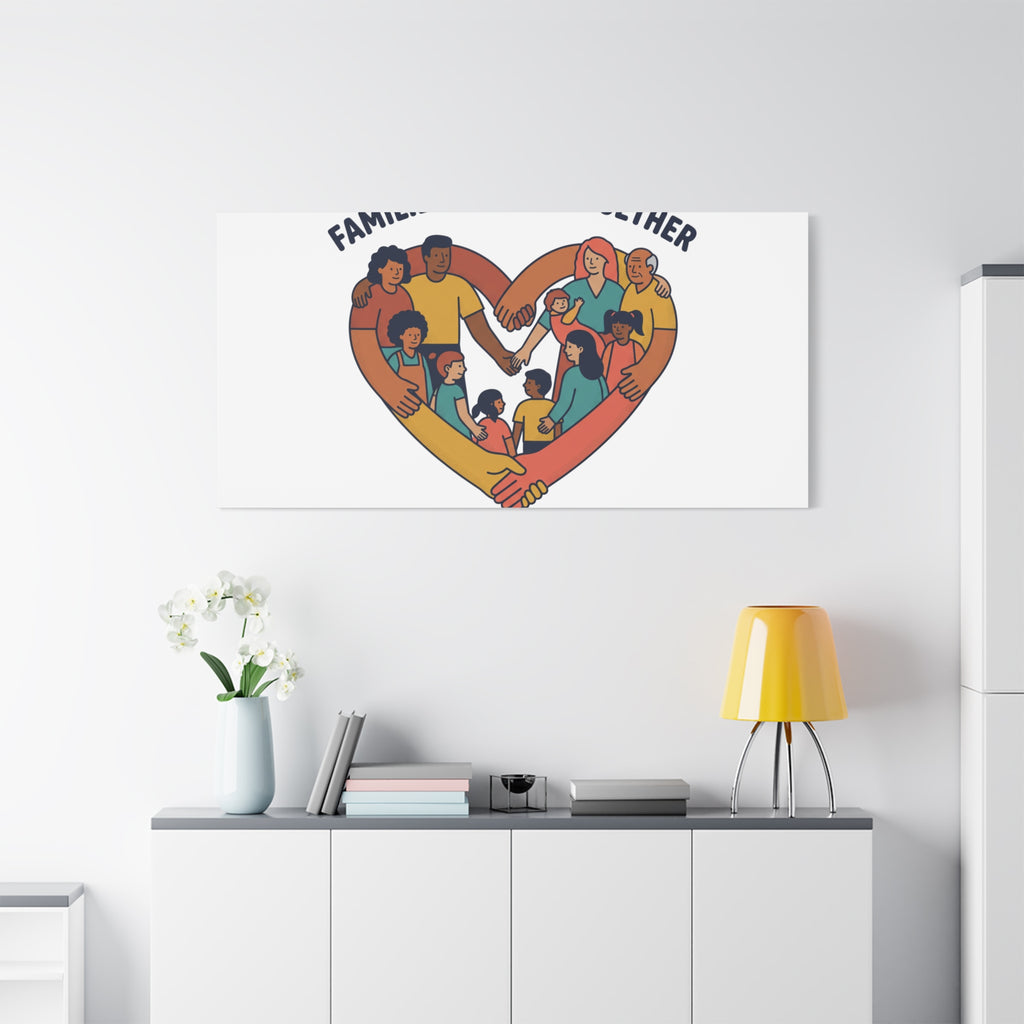 Families Belong Together Canvas, solidarity family unity, bilingual immigrant rights