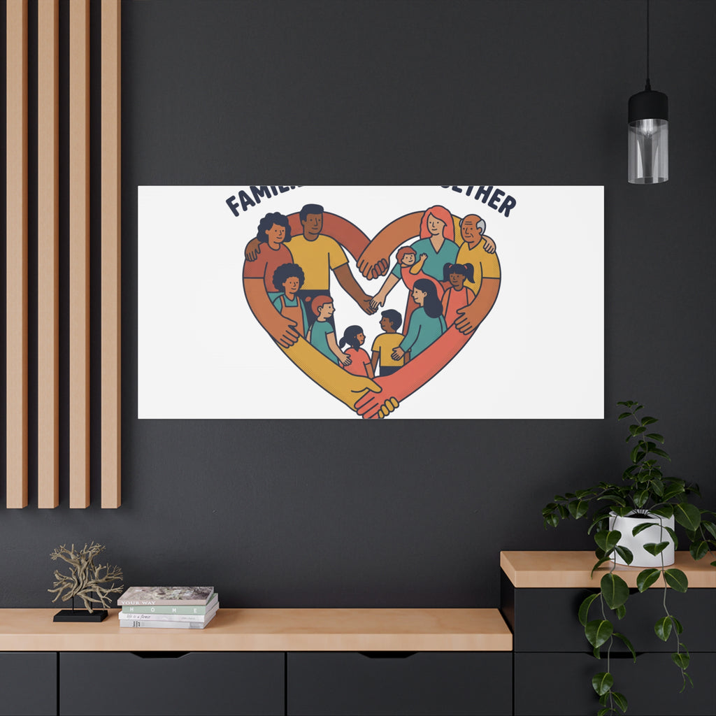 Families Belong Together Canvas, solidarity family unity, bilingual immigrant rights