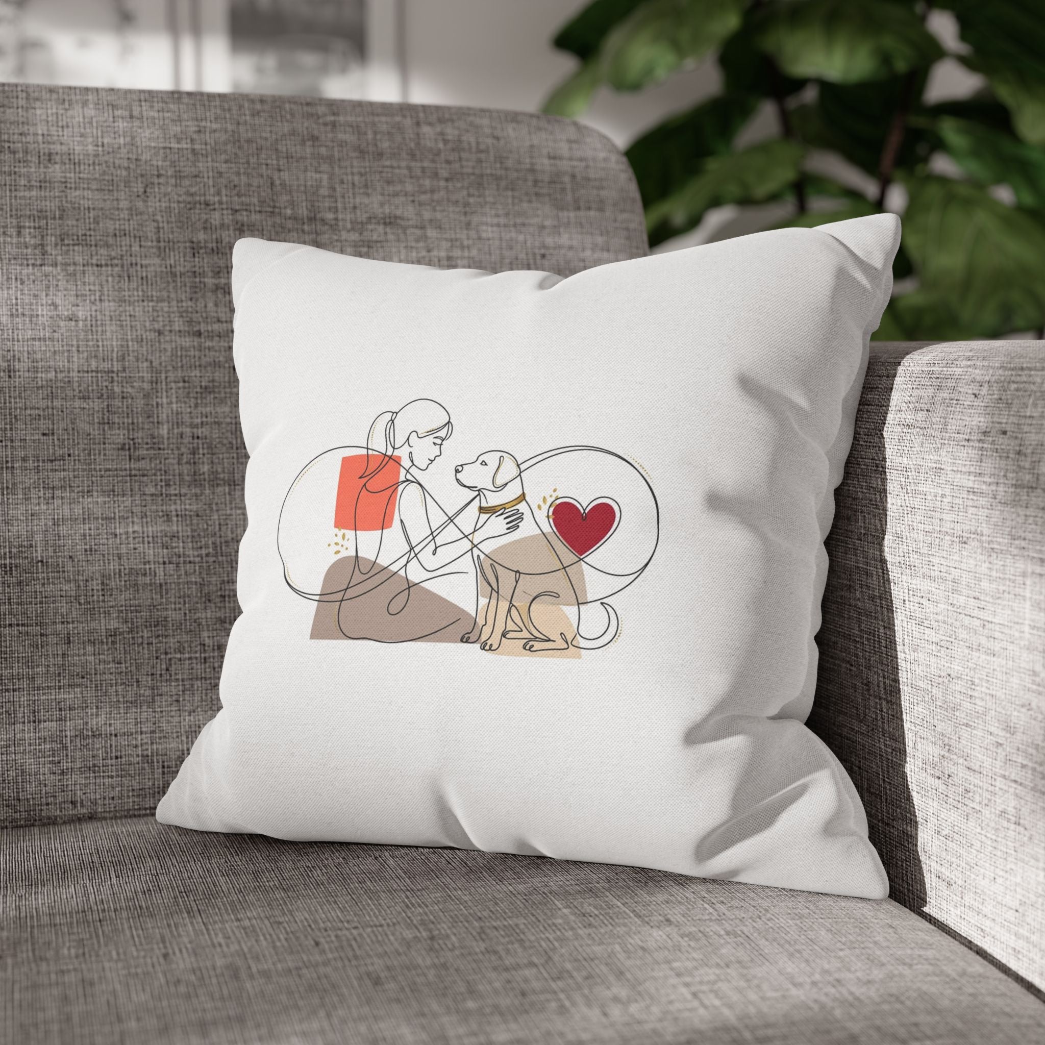Dog Lover Pillowcase – Cute Dog Mom Gift, Pet Cushion Cover, Home Decor