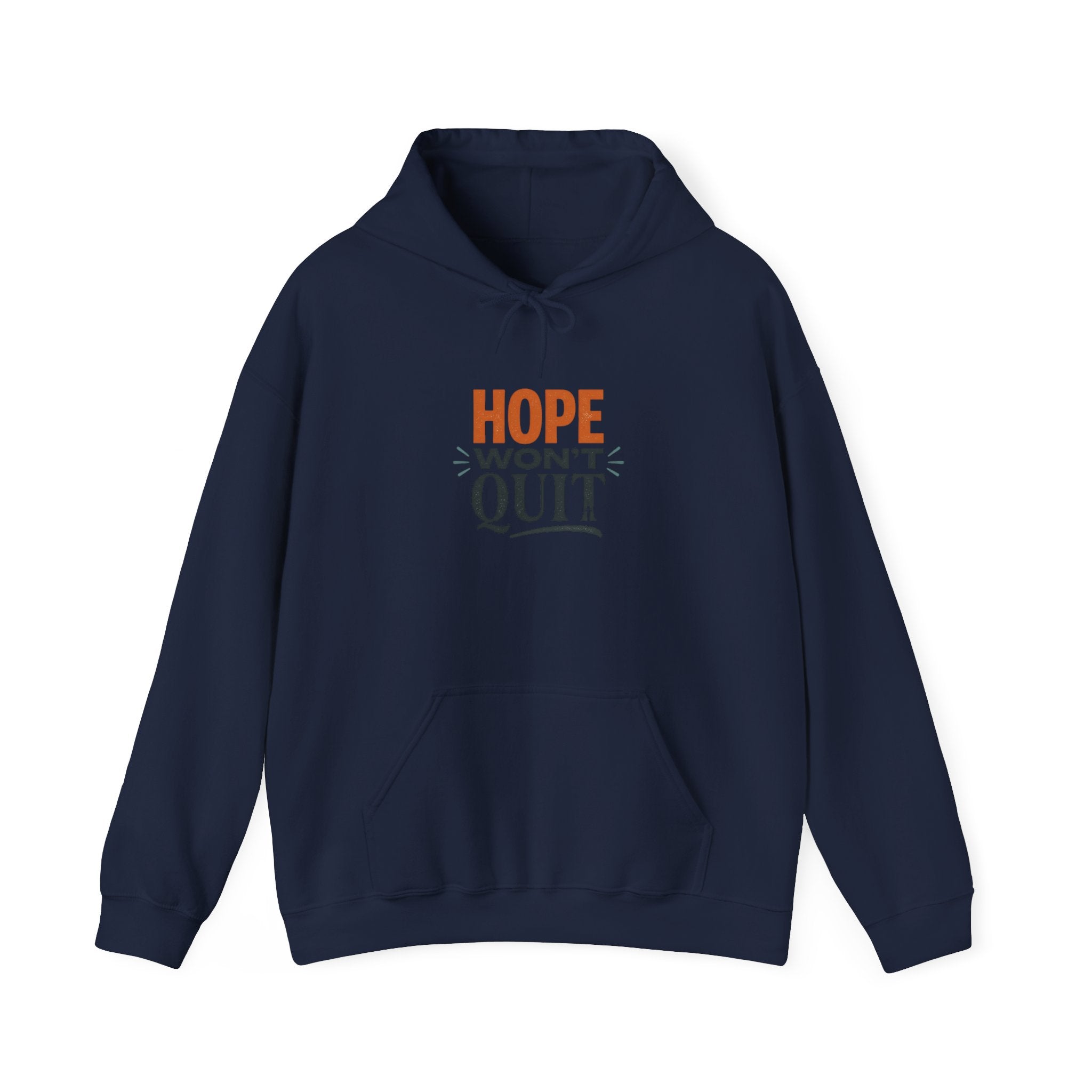 Hope Won't Quit Hoodie | faith streetwear, bold type, washed vintage