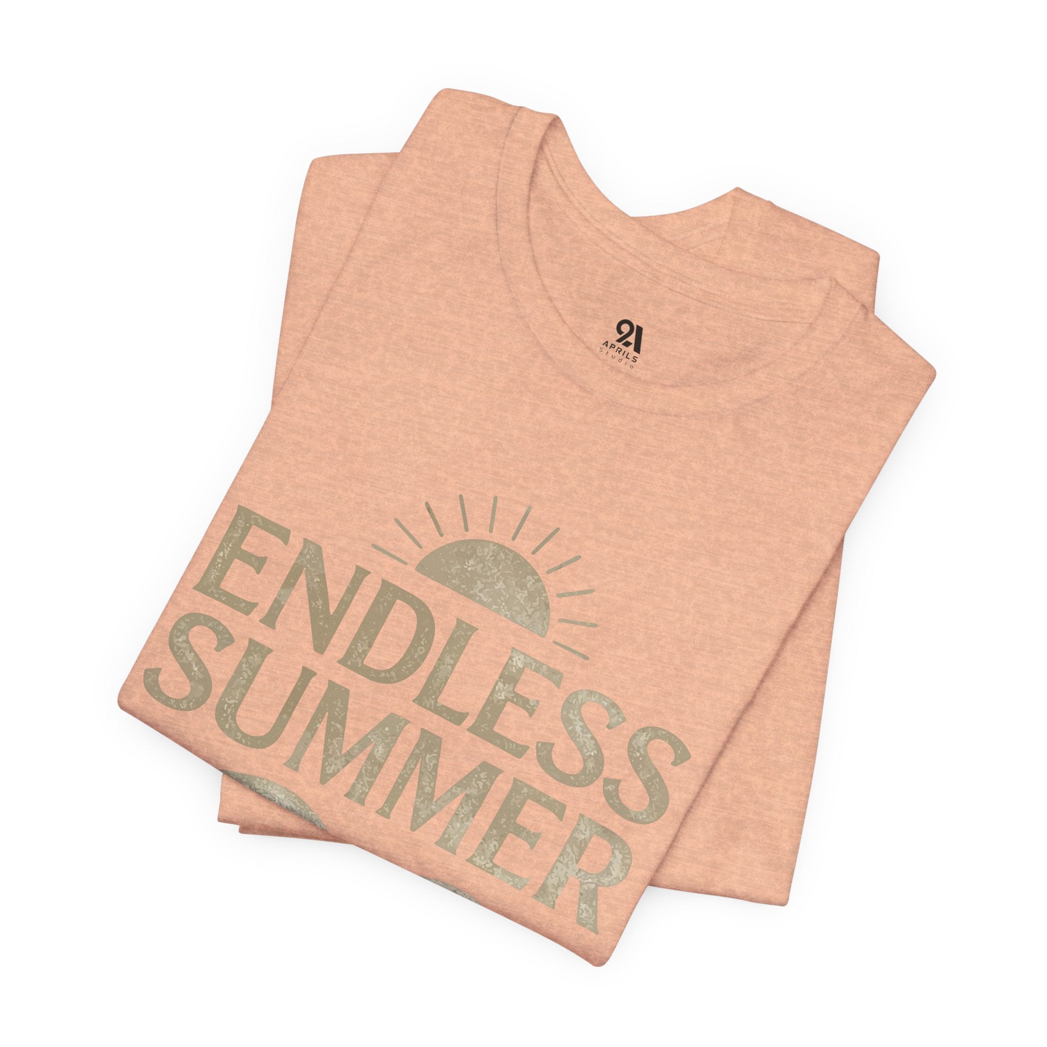 Endless Summer Vintage Sun & Waves T-Shirt – Retro Beach Graphic Tee, Unisex Summer Shirt