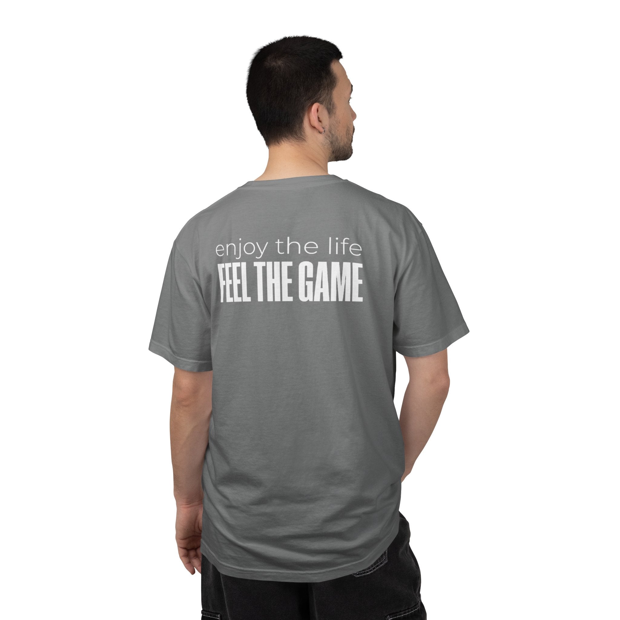 Feel The Game T-Shirt - Minimalist  Unisex Black Streetwear Shirt Casual Lifestyle Fashion Top