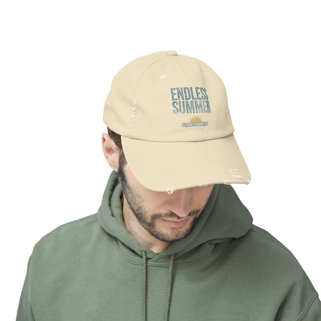 Endless Summer Vintage Cap – Retro Sunset Distressed Dad Hat für Strand, Streetwear & Ästhetik-Outfit