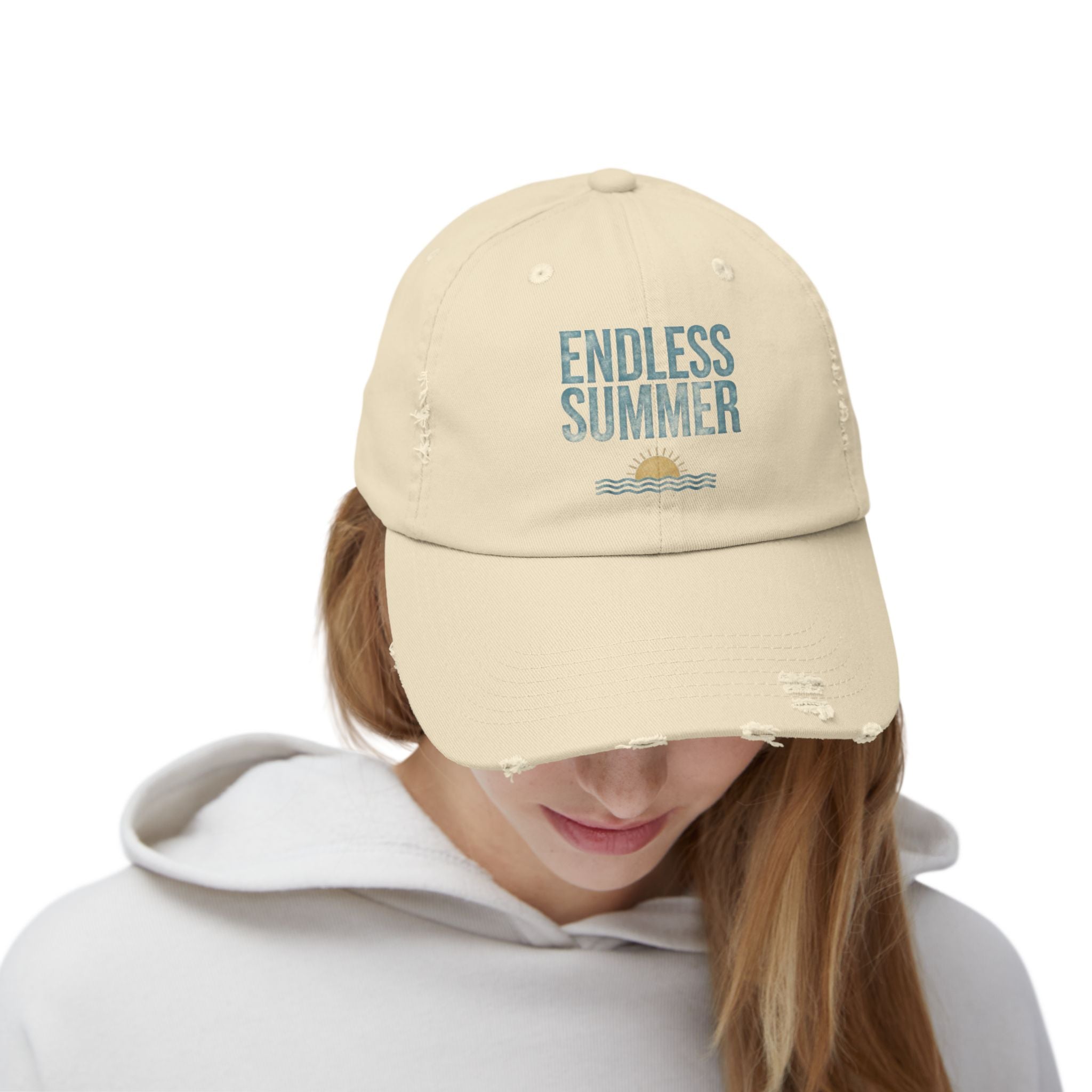 Endless Summer Vintage Cap – Retro Sunset Distressed Dad Hat für Strand, Streetwear & Ästhetik-Outfit