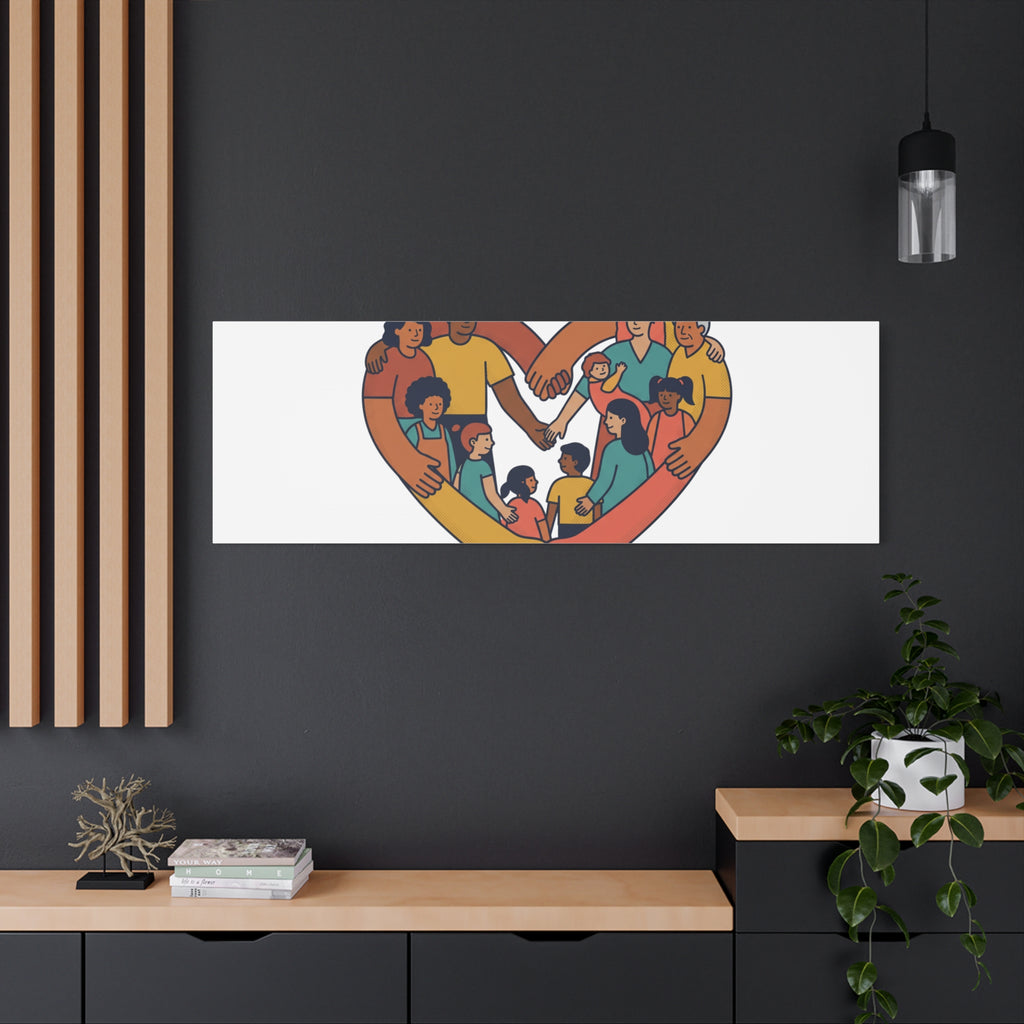 Families Belong Together Canvas, solidarity family unity, bilingual immigrant rights