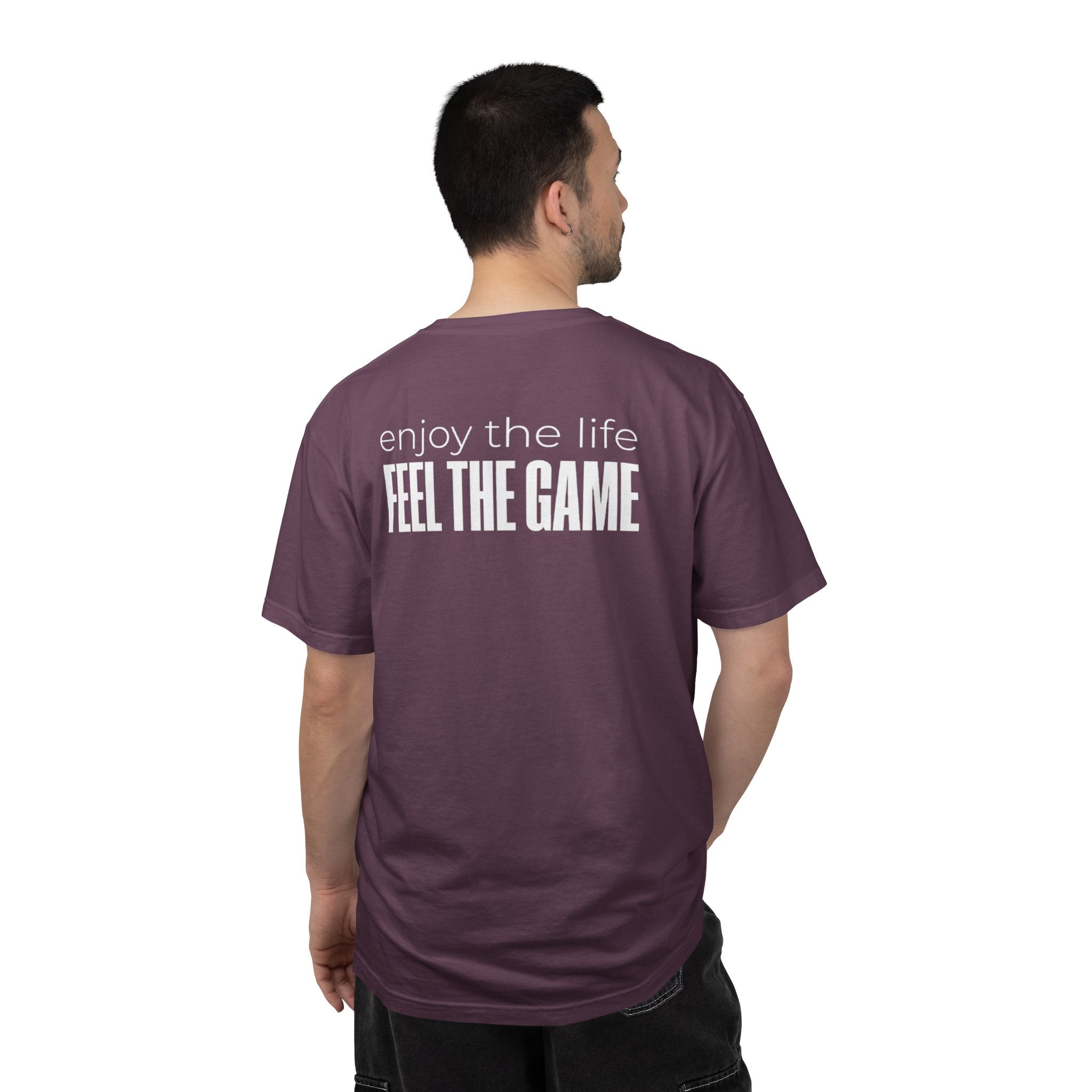 Feel The Game T-Shirt - Minimalist  Unisex Black Streetwear Shirt Casual Lifestyle Fashion Top