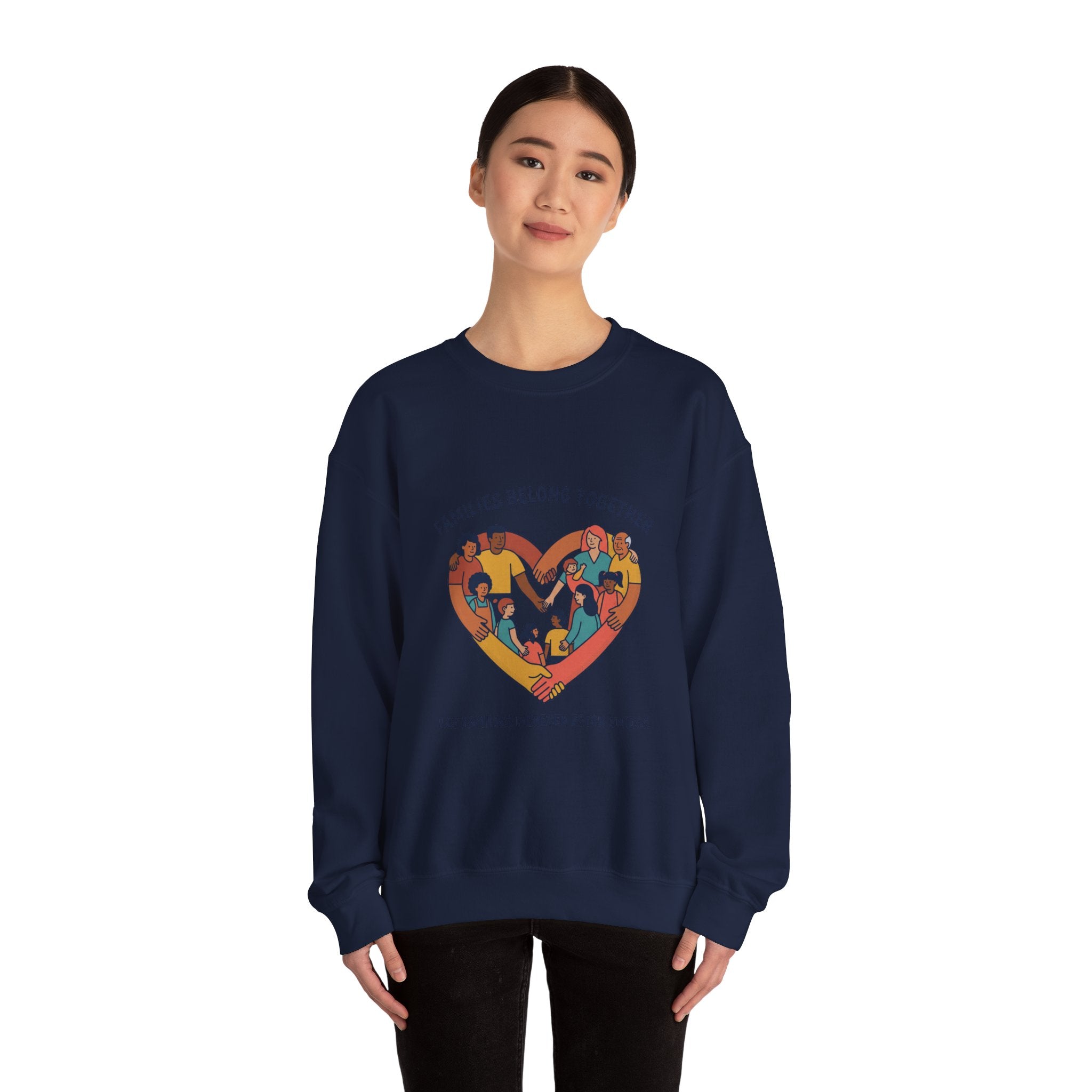 Families Belong Together Sweatshirt | family unity, bilingual solidarity