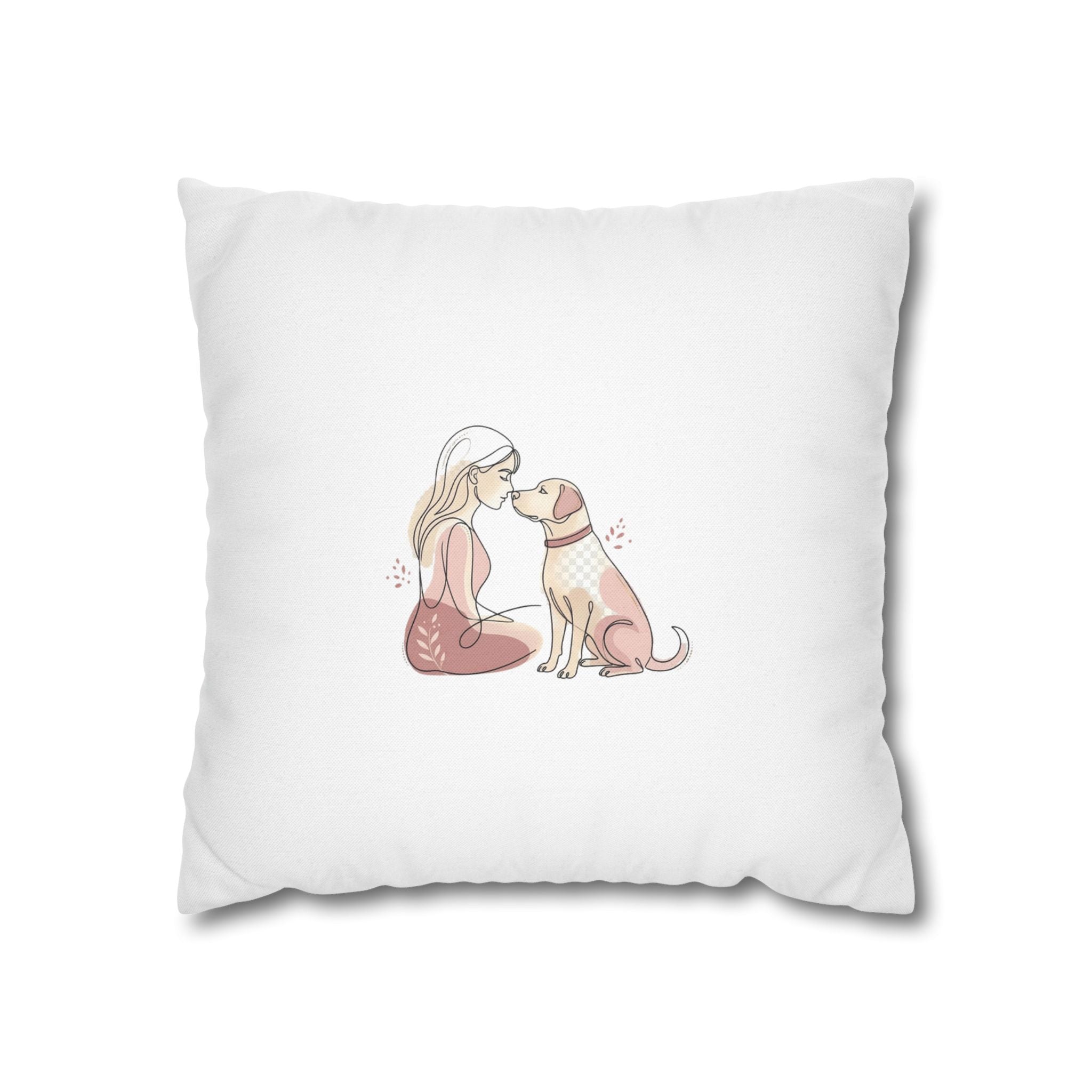 Dog Mom Pillowcase – Cute Dog Lover Gift, Decorative Cushion Cover, Pet Lover Home Decor
