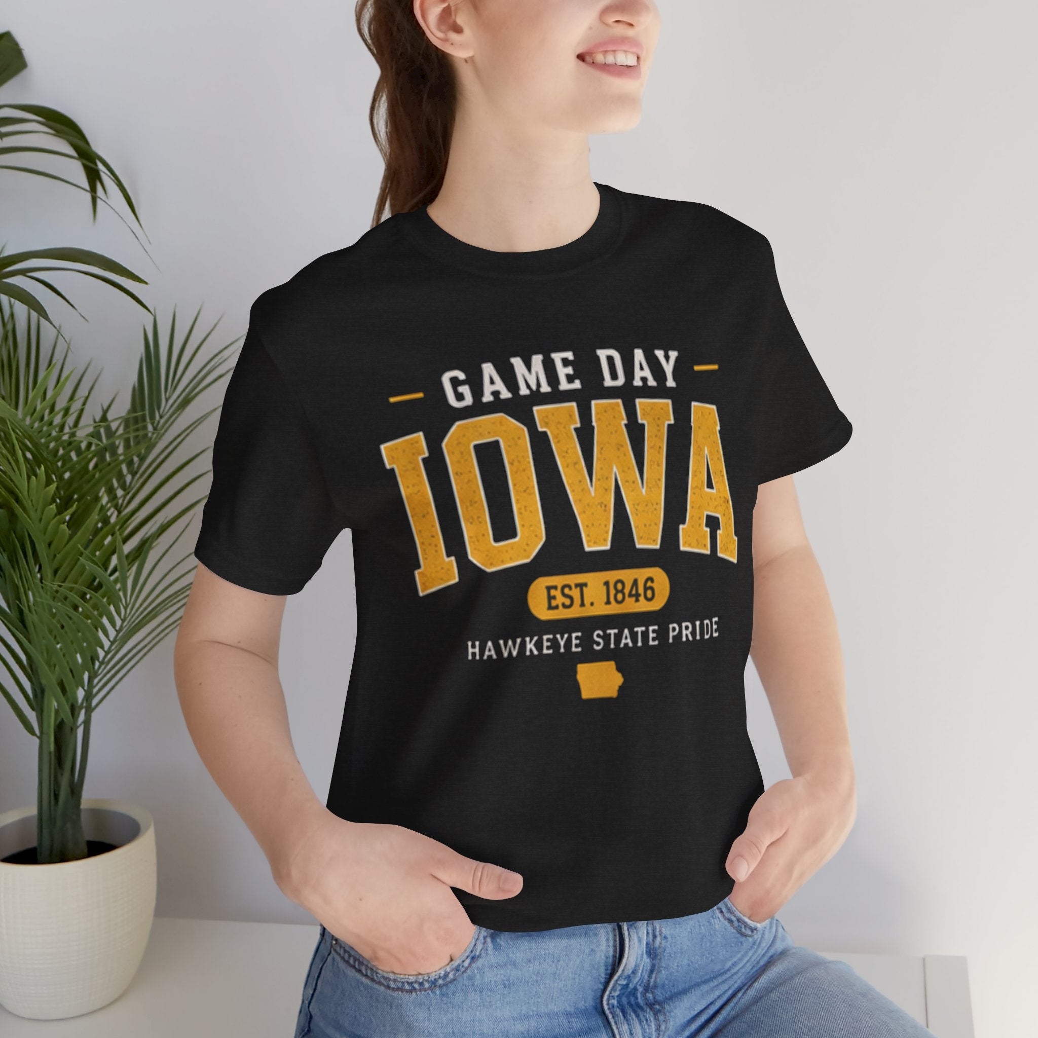Game Day Iowa T-Shirt – Iowa Hawkeyes Style Tee, Hawkeye State Pride Shirt, Iowa Football Fan Gift (Est. 1846)
