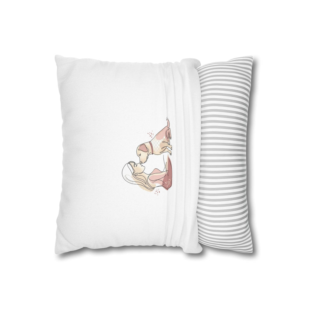 Dog Mom Pillowcase – Cute Dog Lover Gift, Decorative Cushion Cover, Pet Lover Home Decor