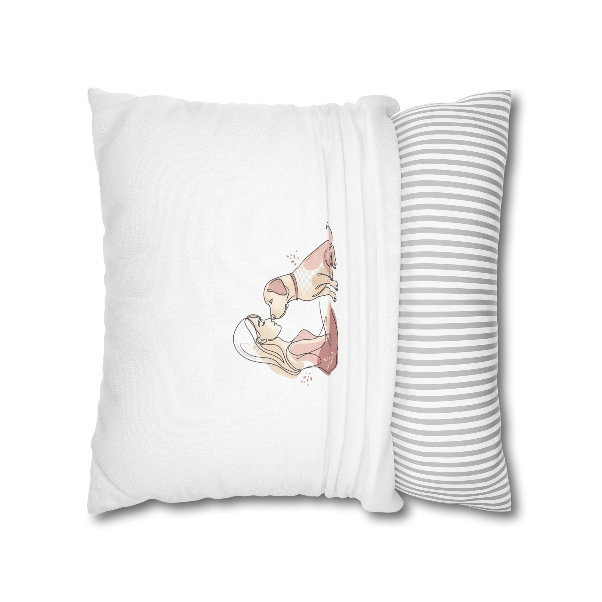 Dog Mom Pillowcase – Cute Dog Lover Gift, Decorative Cushion Cover, Pet Lover Home Decor