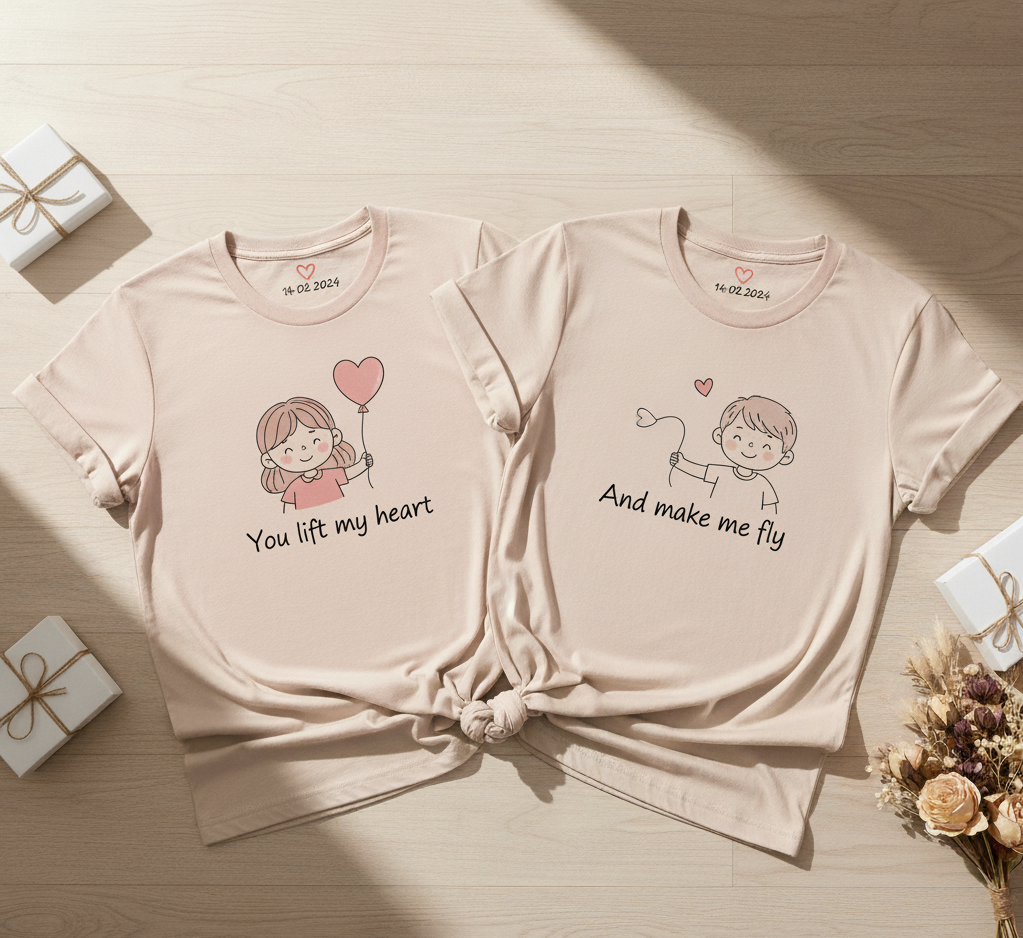 Camisetas de pareja — "Y hazme volar"