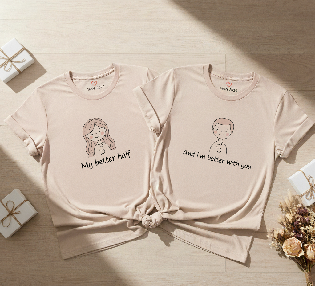 Couple style t-shirts — "And I'm Better With You"