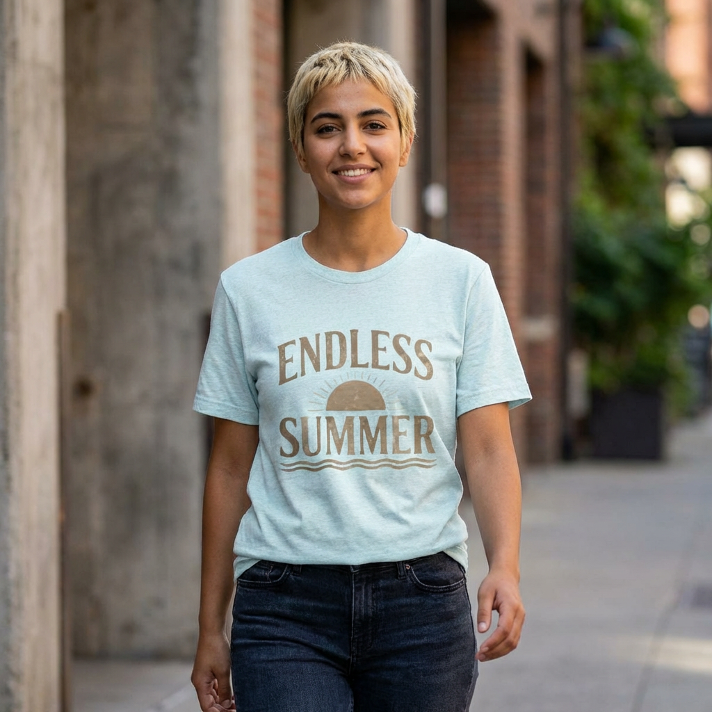 Endless Summer T-Shirt | Vintage Sun & Waves Graphic Tee – Retro Beach Shirt, Coastal Summer Outfit